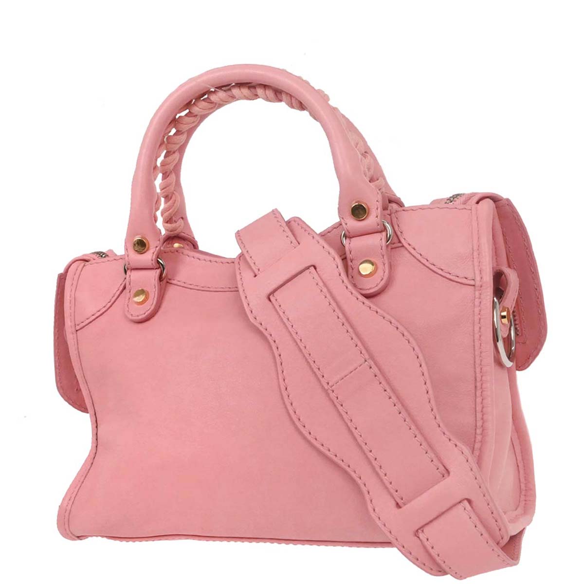 Balenciaga Pink Calfskin The City Mini 2way Shoulder Handbag