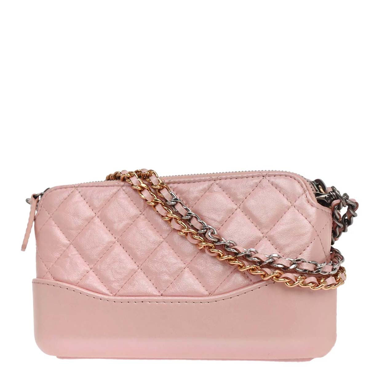 Chanel Light Pink Lambskin Calfskin Gabrielle Shoulder Bag