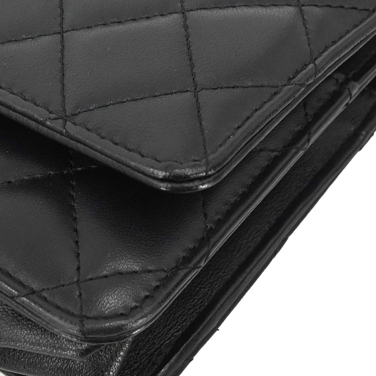 Chanel Black Lambskin Classic WOC Wallet on Chain Bag
