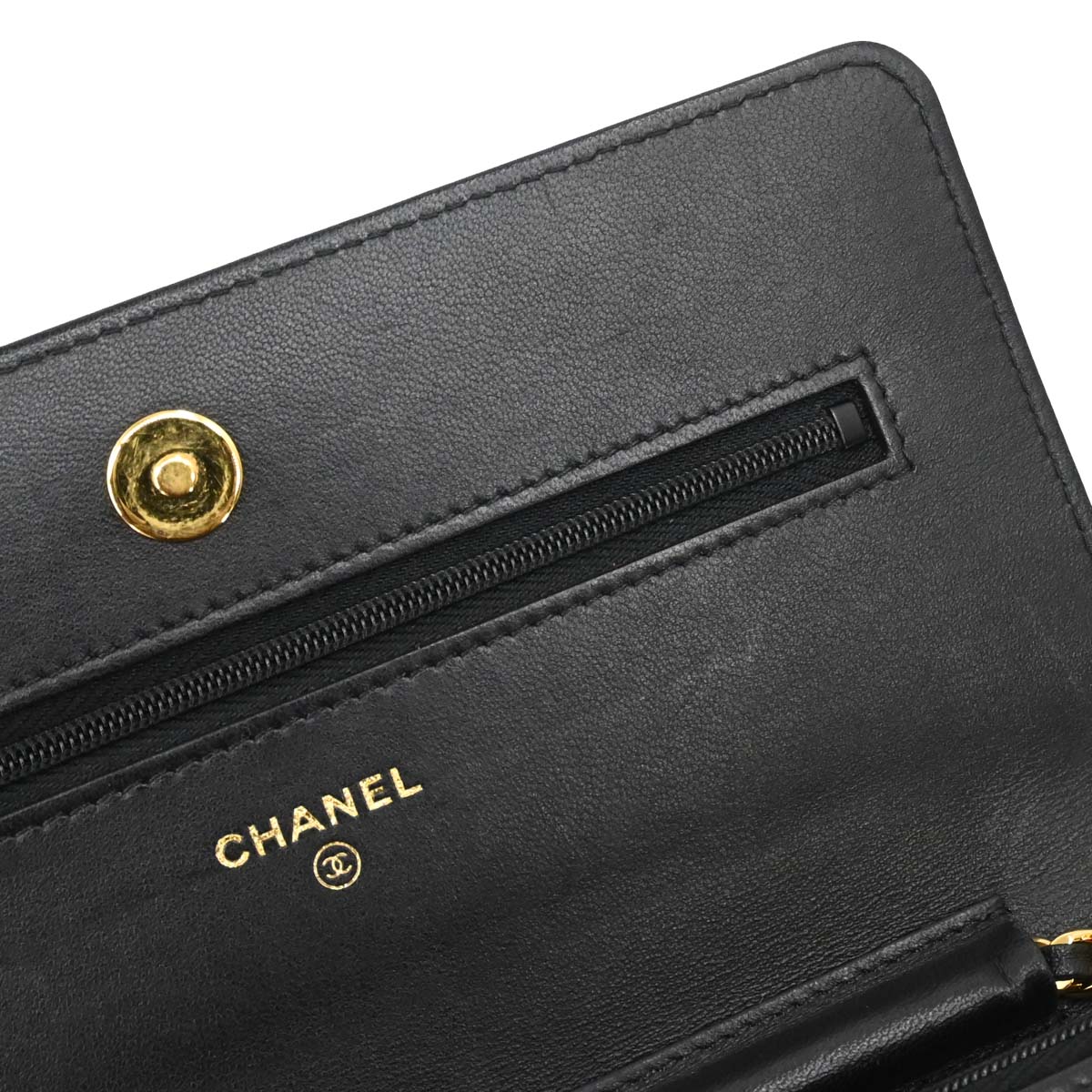 Chanel Black Lambskin Classic WOC Wallet on Chain Bag