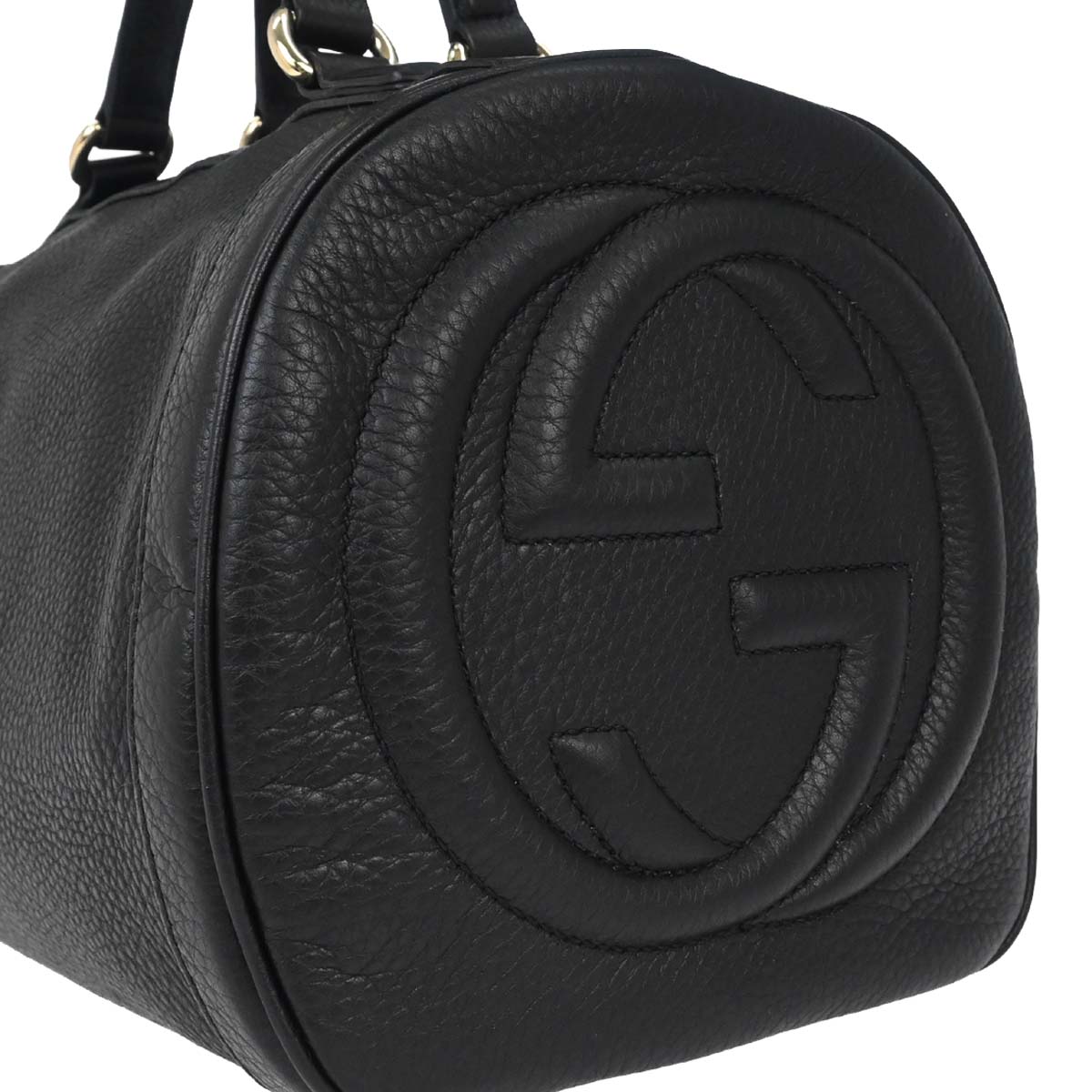 Gucci Black Leather Soho Handbag