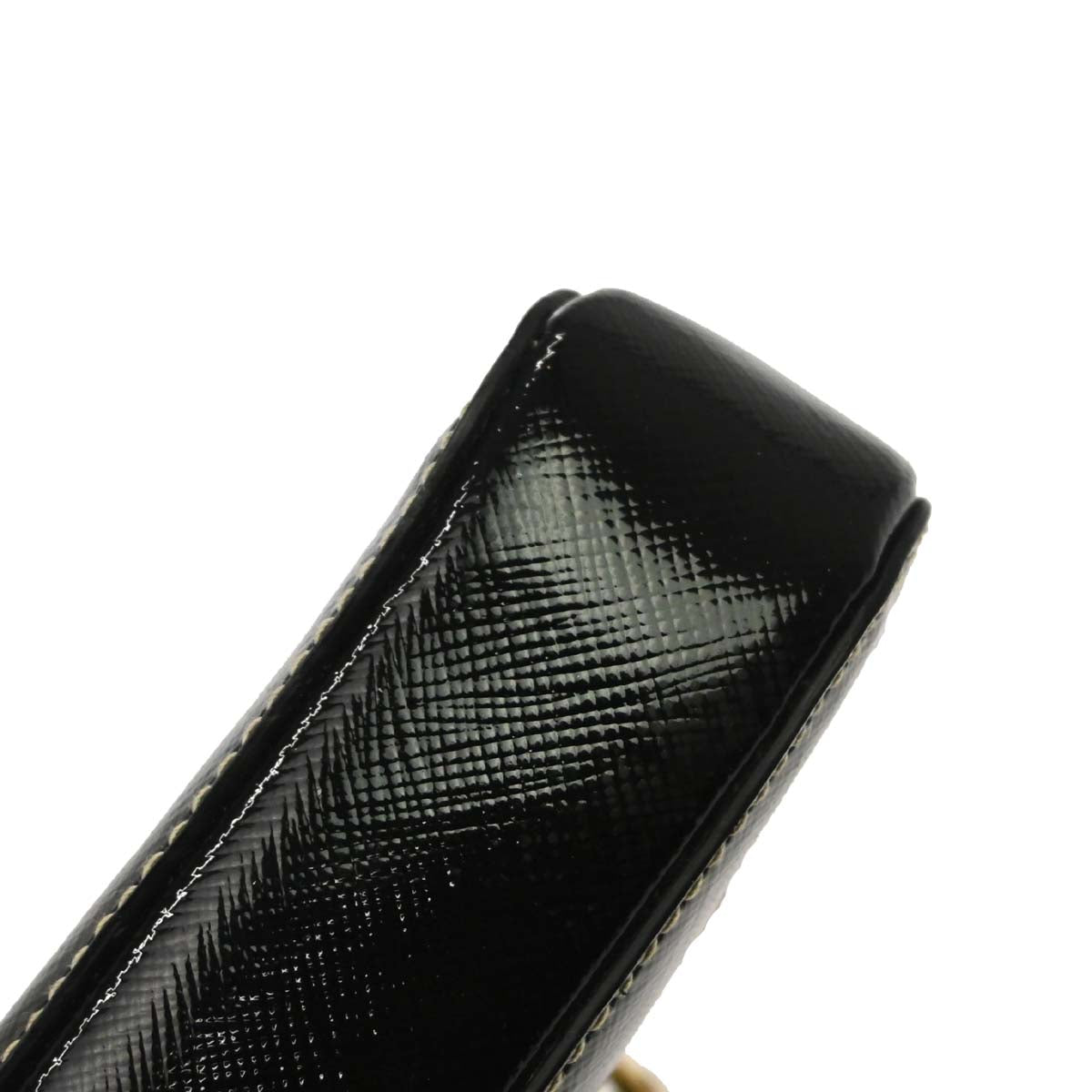 Prada Black Patent Leather 2way Shoulder Handbag