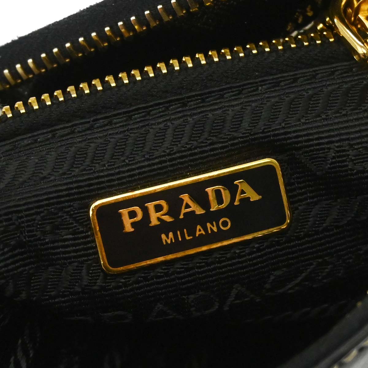 Prada Black Patent Leather 2way Shoulder Handbag