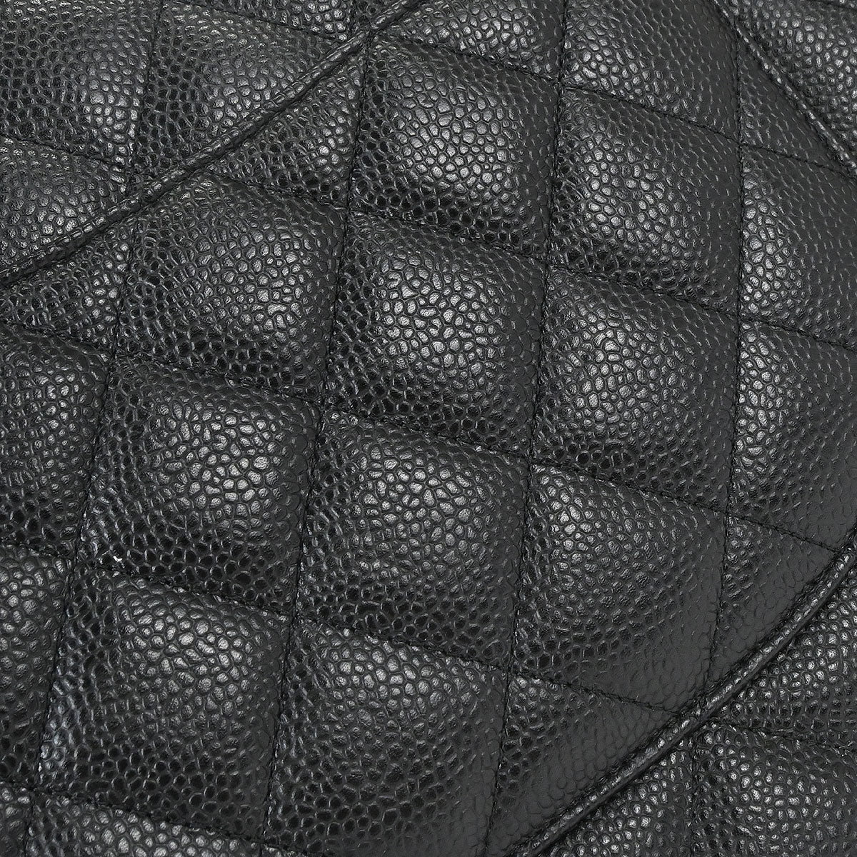 Chanel Black Caviar Skin Jumbo Classic Double Flap Shoulder Bag