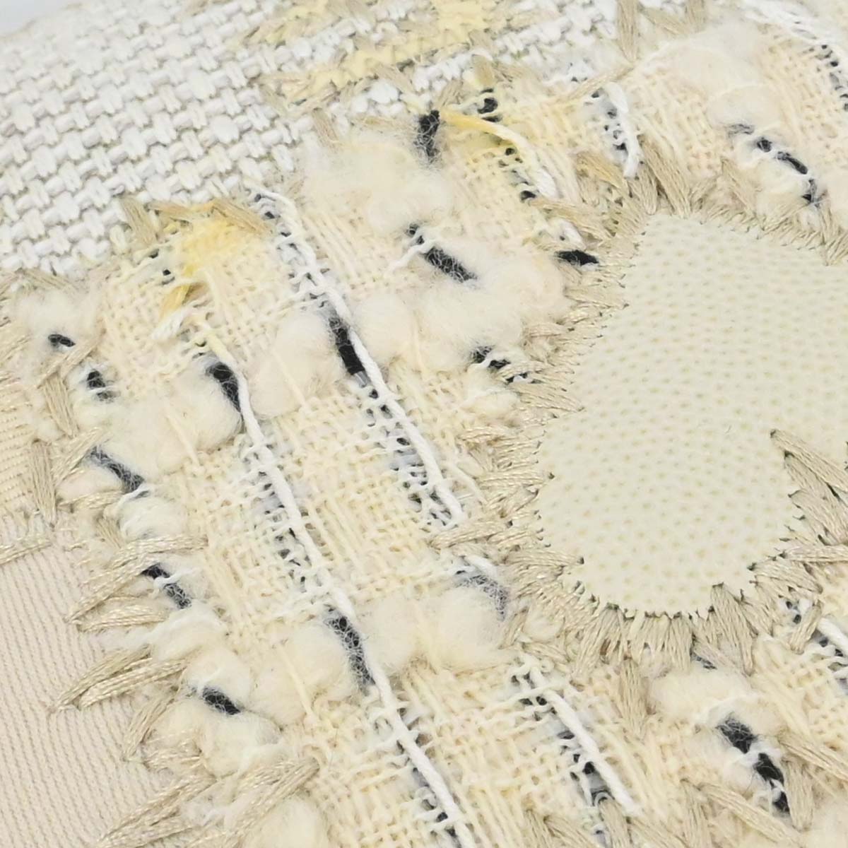 Chanel Ivory Tweed Patchwork Shoulder Bag