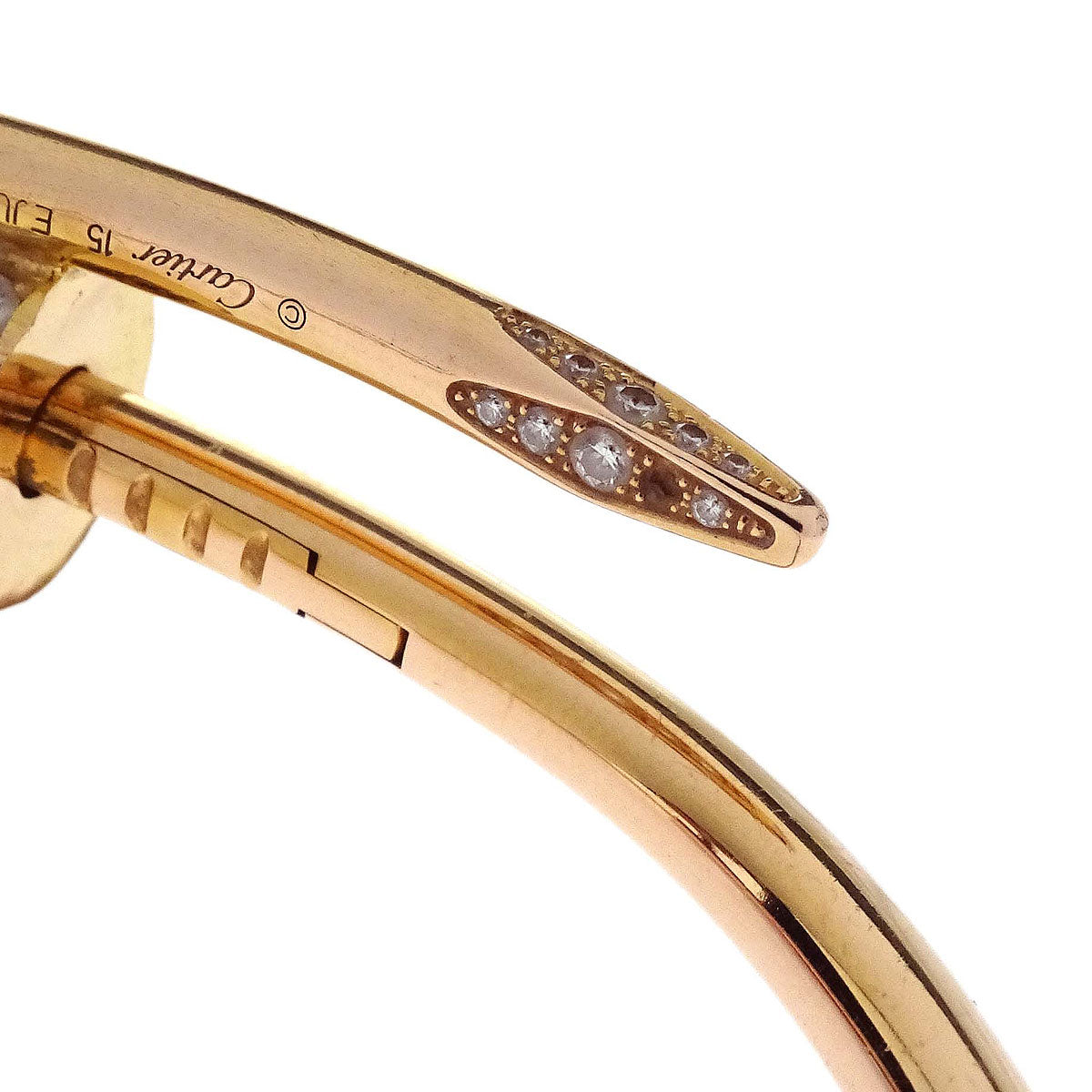 Cartier Juste Un Clou Bracelet #15 EJU488 Au750 Diamond Jewelry