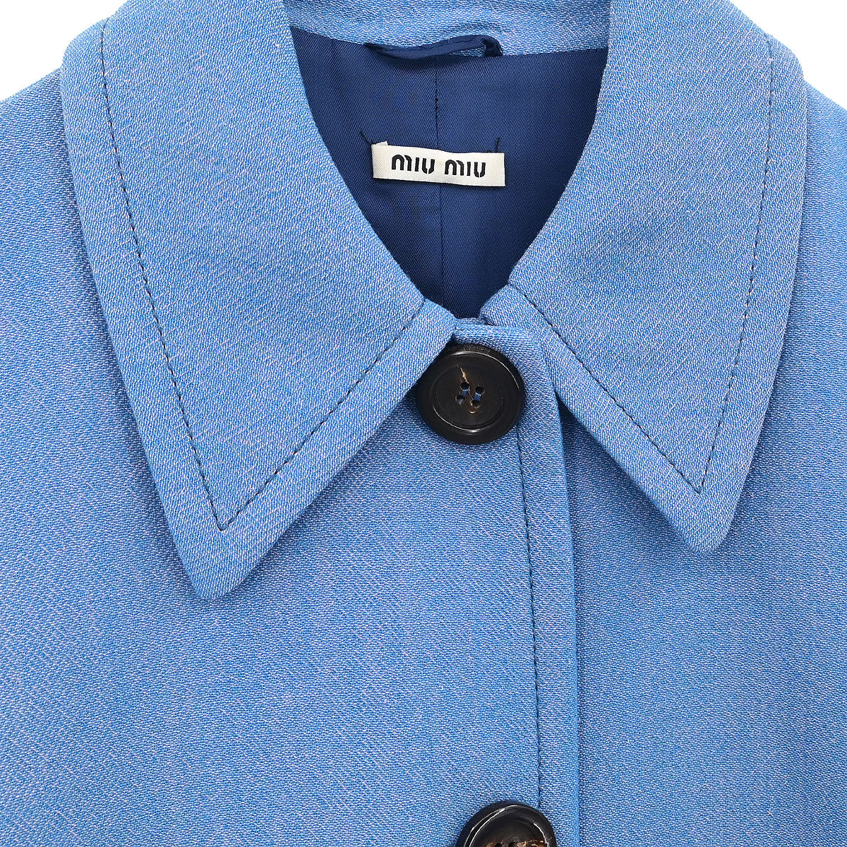 Miu Miu 2014 Single Breasted Coat Blue #38