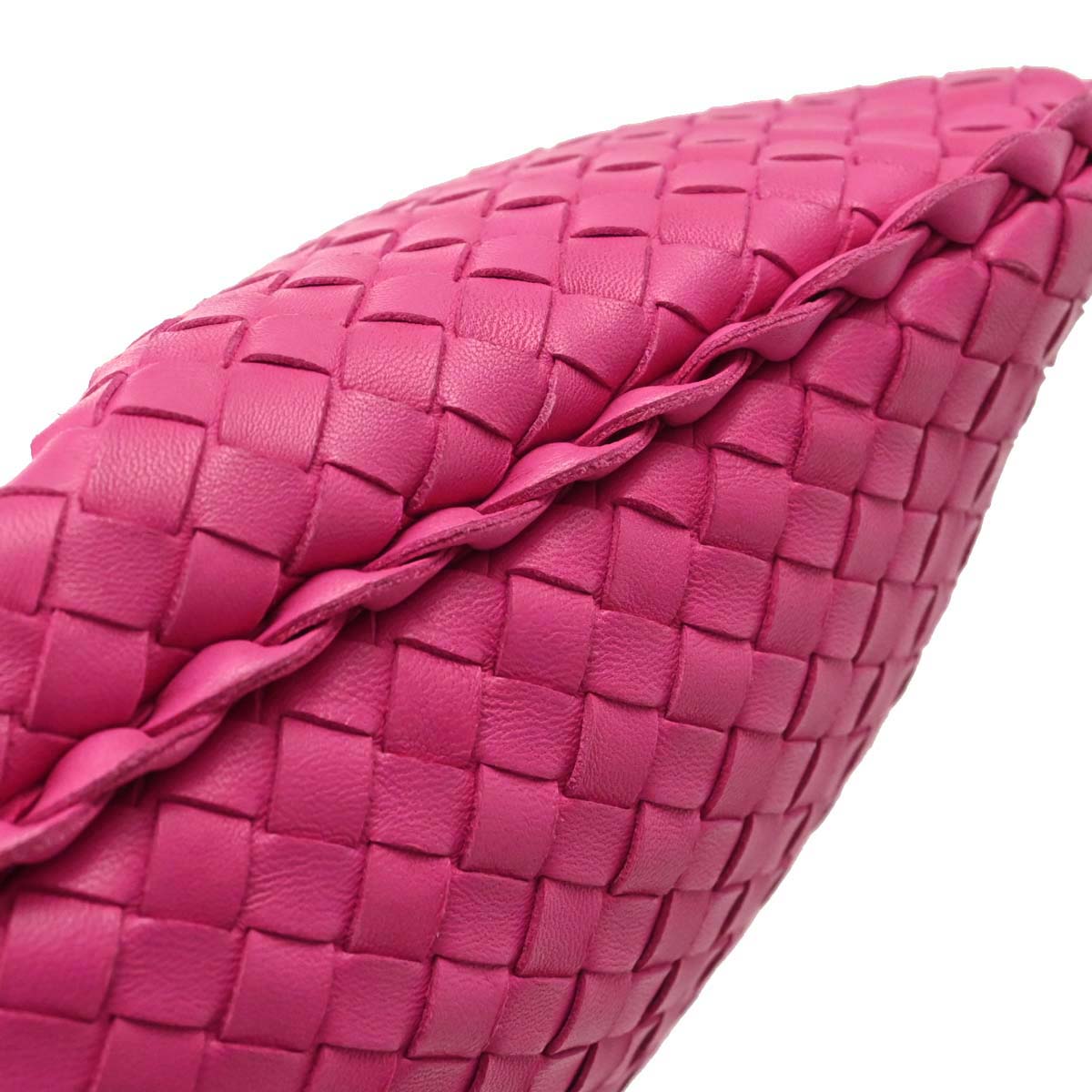 Bottega Veneta Pink Lambskin Intrecciato Hobo Handbag
