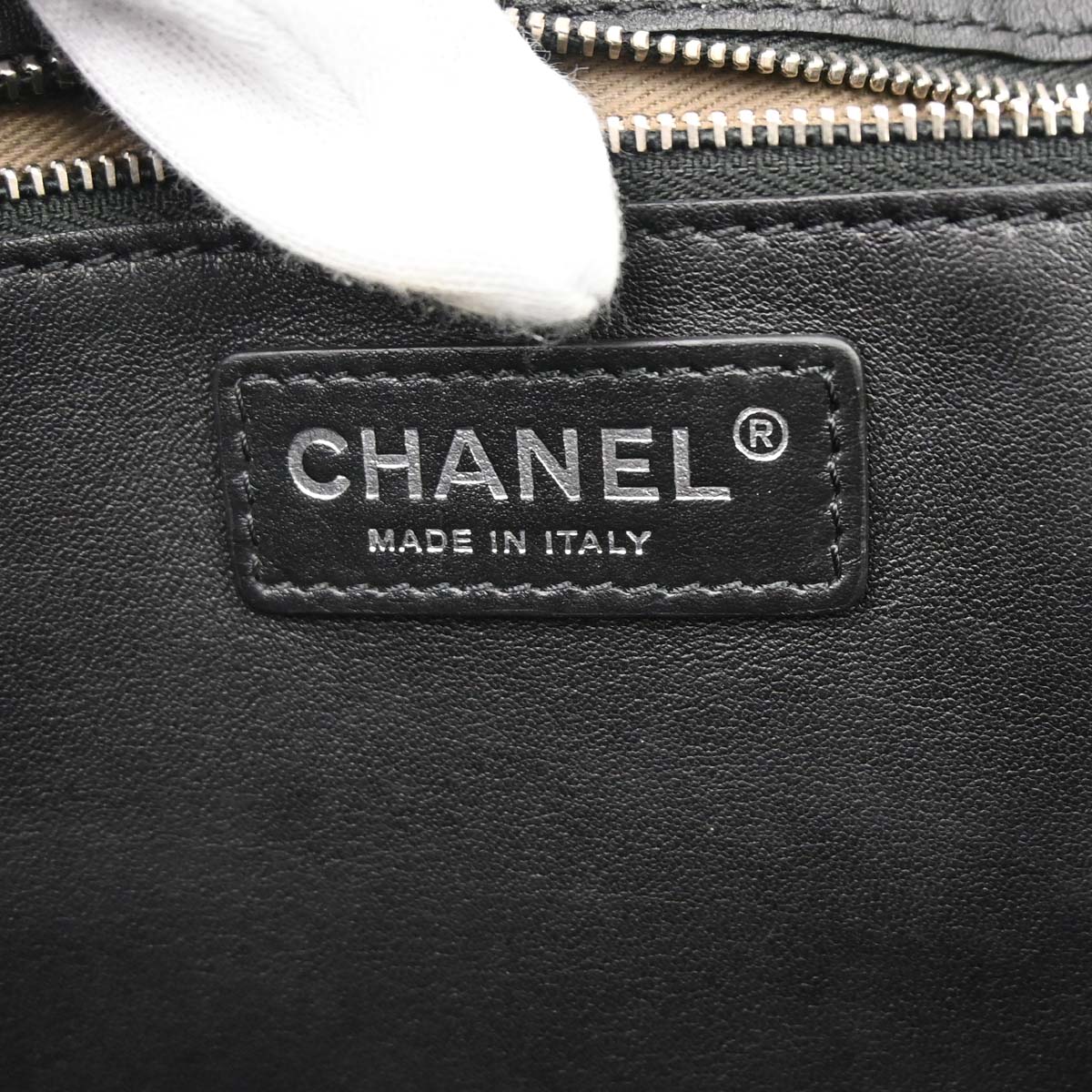 Chanel Black Calfskin Shopping Tote 2way Shoulder Handbag