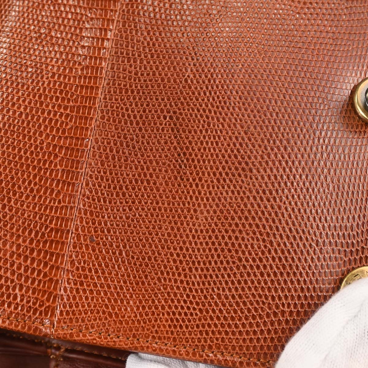 Chanel * Brown Lizard Perfect Edge Flap 2way Shoulder Handbag