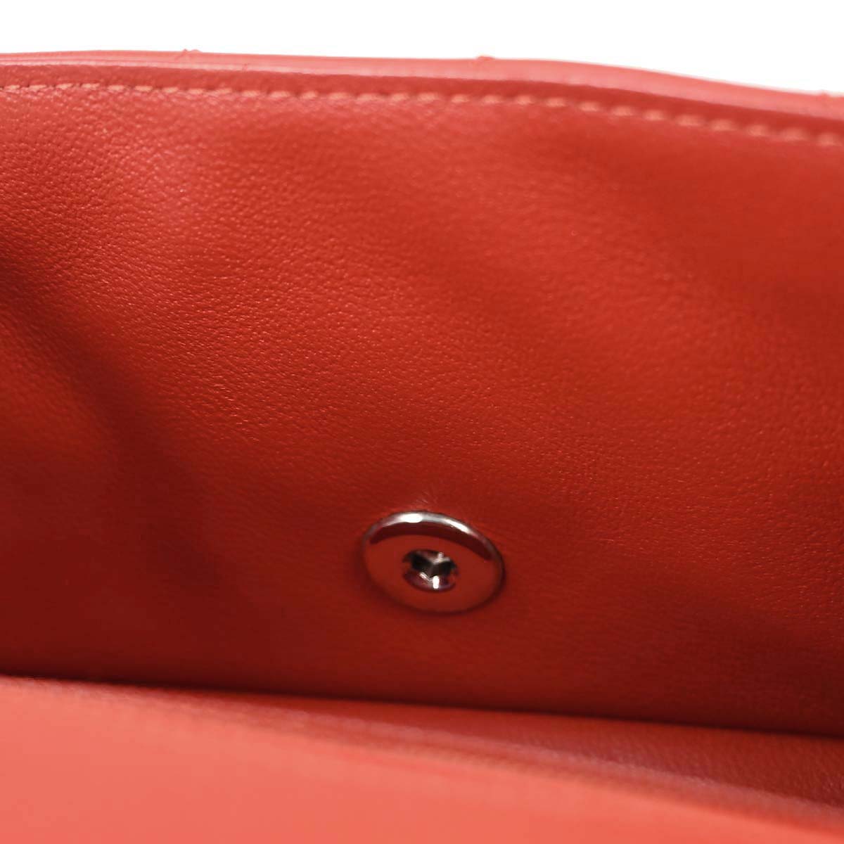 Chanel Red Lambskin Shoulder Bag