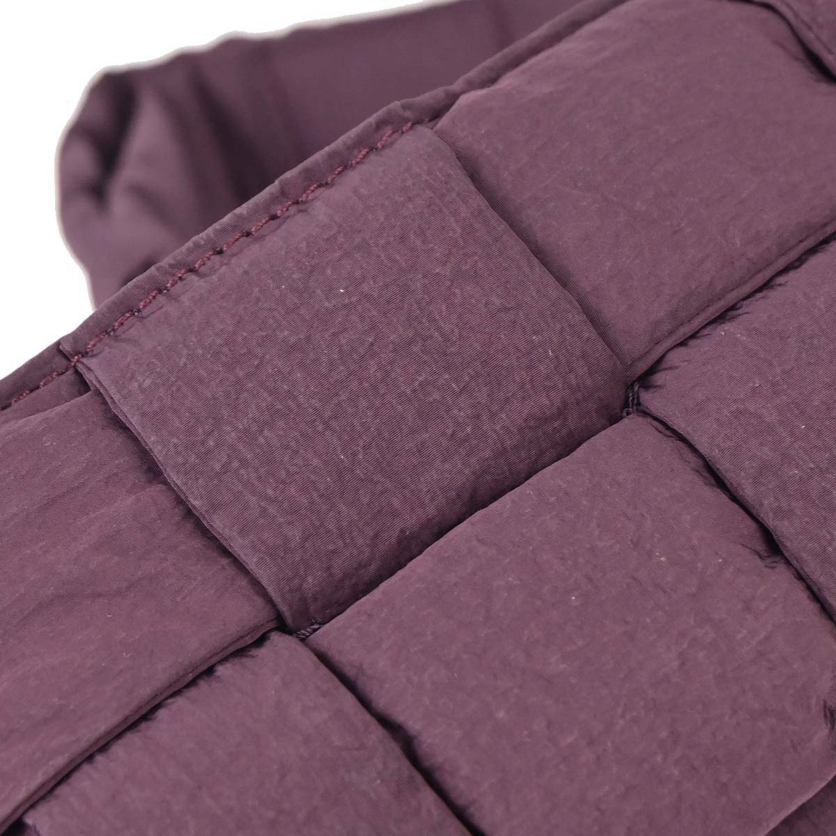 Bottega Veneta Purple Nylon Maxi Intrecciato Cassette Shoulder Bag