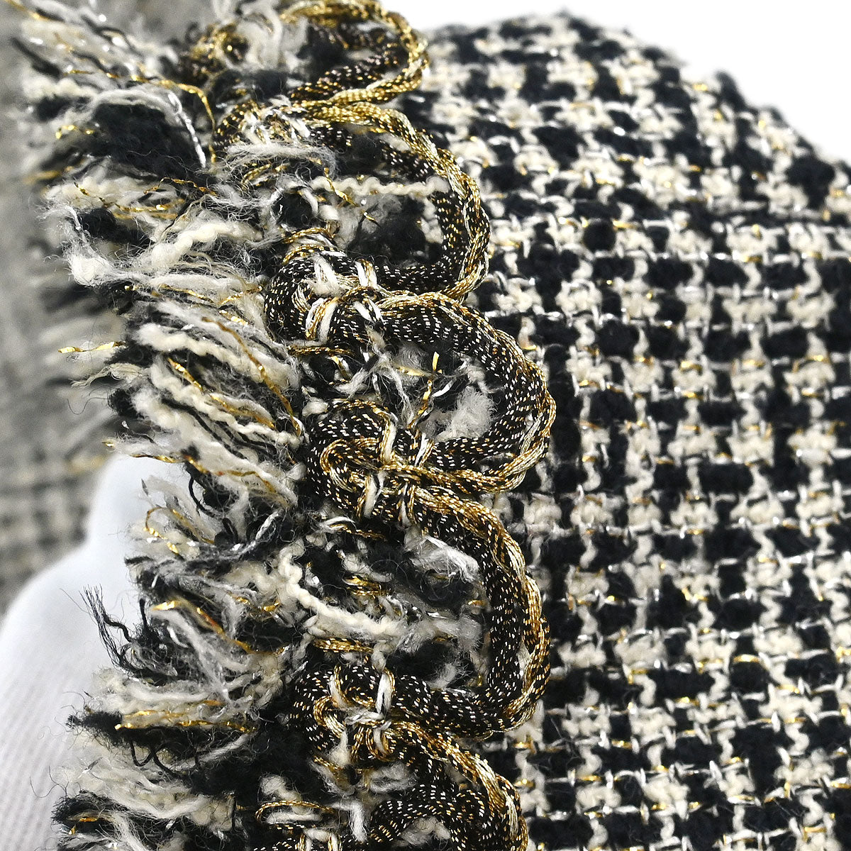 Chanel 2010 Collarless Tweed Jacket Black #34