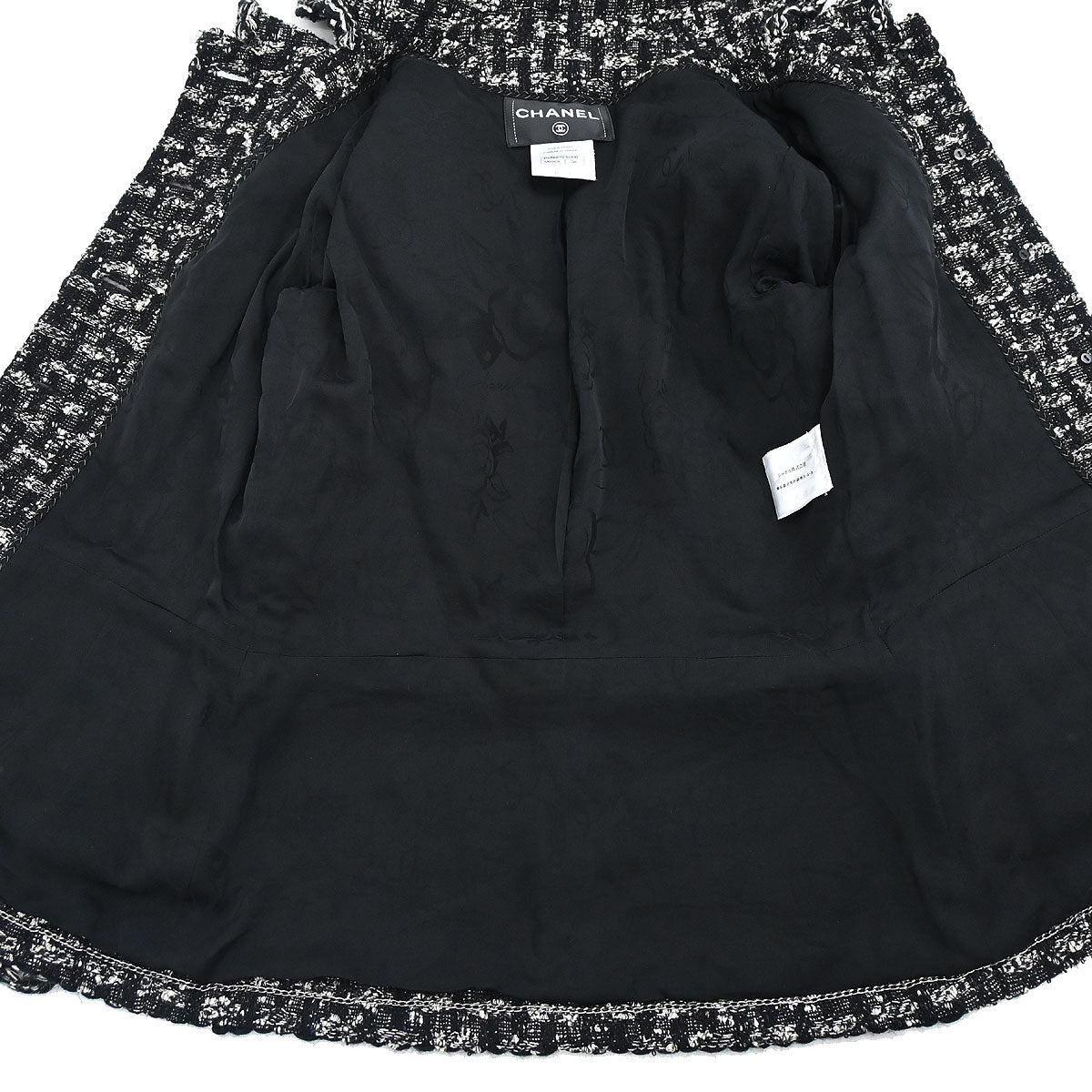 Chanel 2013-2014 Jacket Tweed Black #38