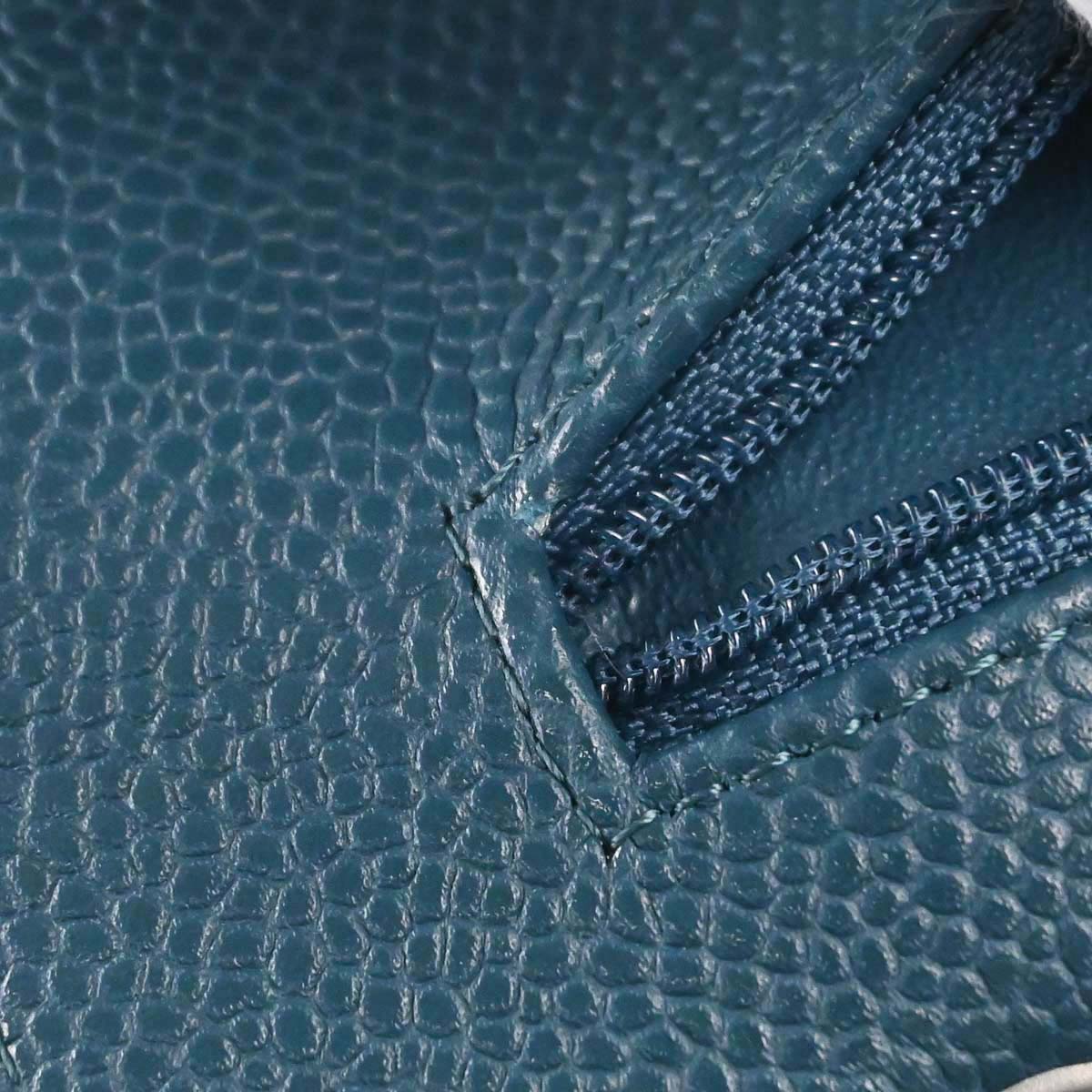 Chanel Blue Caviar Skin Chevron Medium Classic Double Flap Shoulder Bag