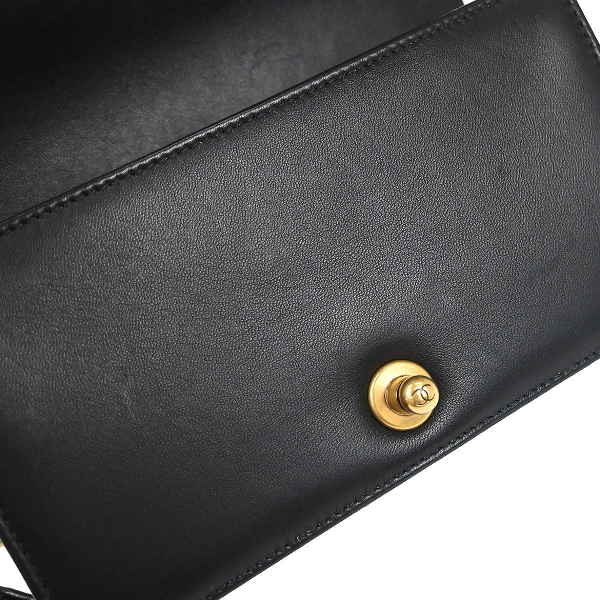 Boy Chanel 2015-2016 Black Lambskin Lapin Fur Small Chain Shoulder Bag