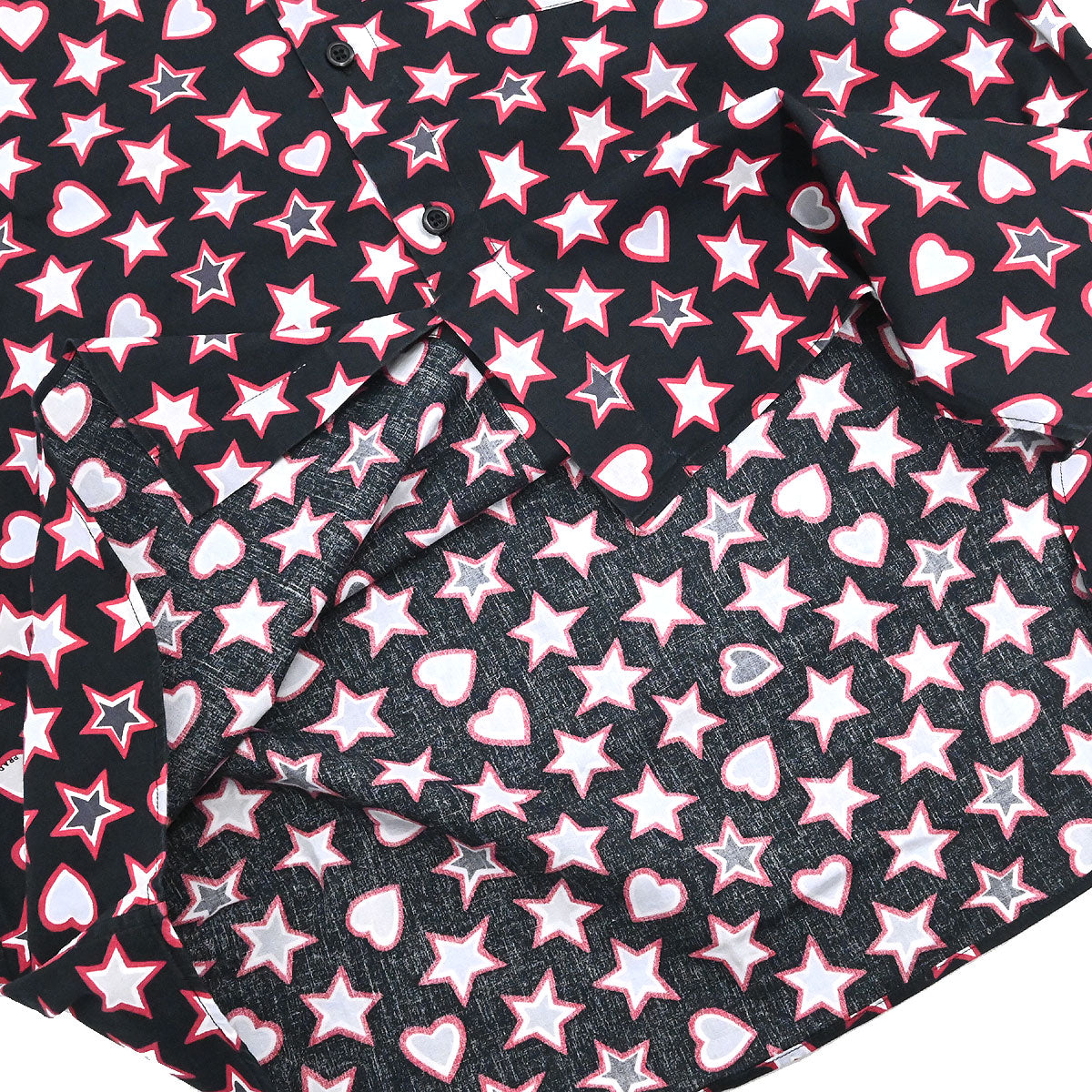 Prada 2015 Star Heart Short Sleeve Blouse Shirt Top Black #44