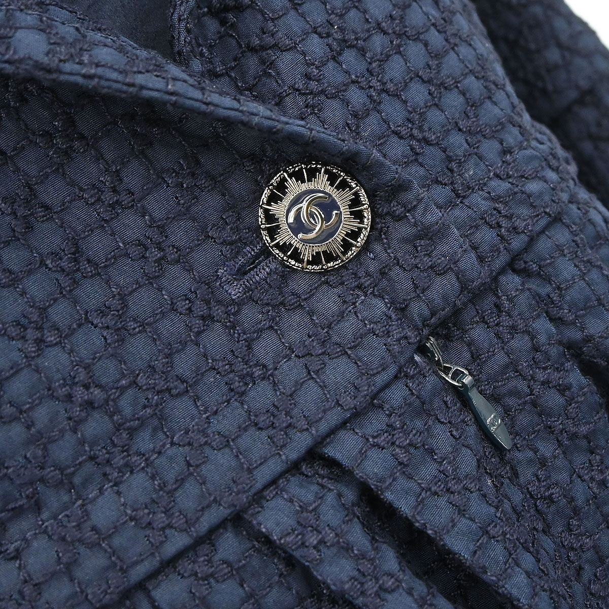Chanel 2010 Short Sleeve Dress Navy #42