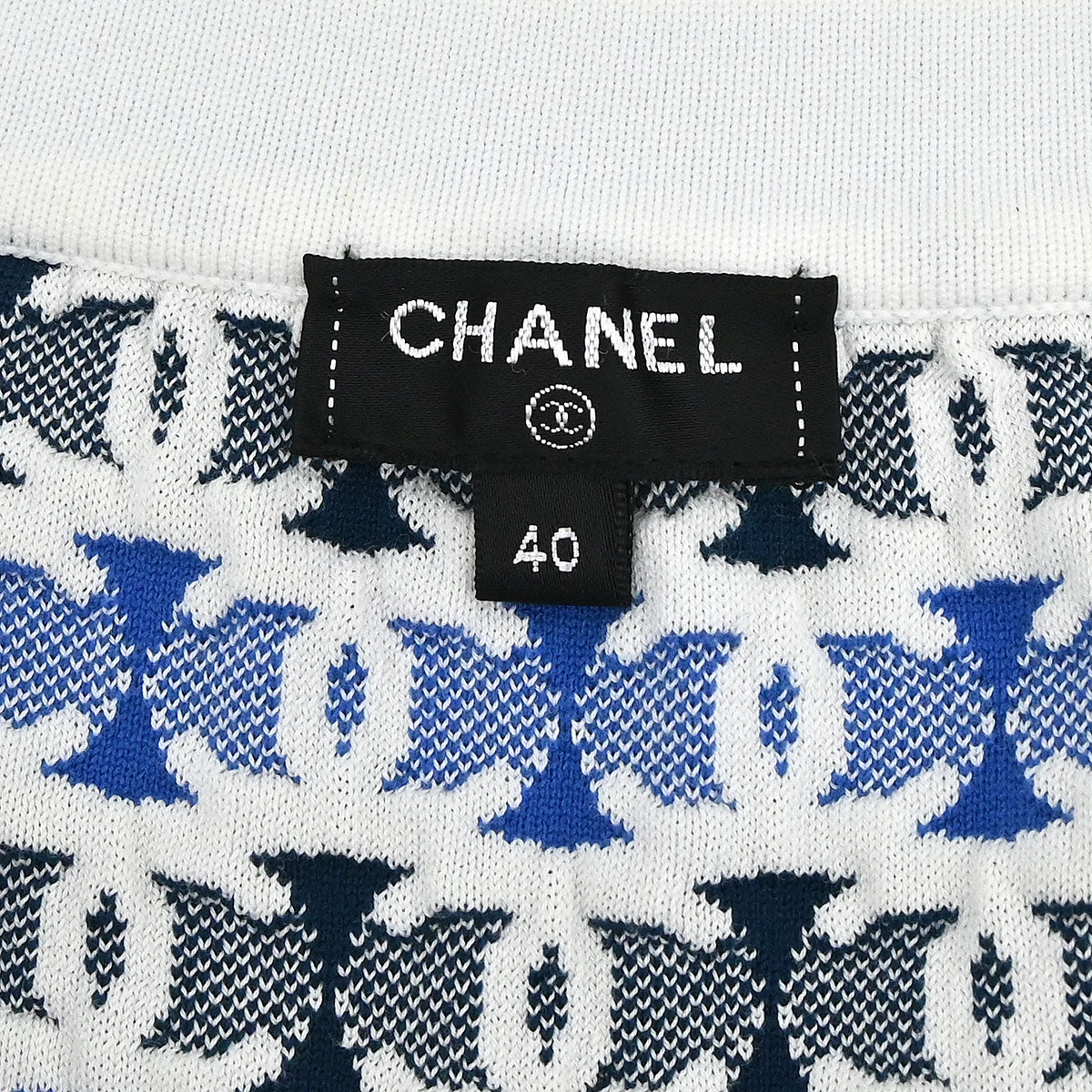 Chanel 2018-2019 Short Sleeve Knit CC Cardigan Blue #40