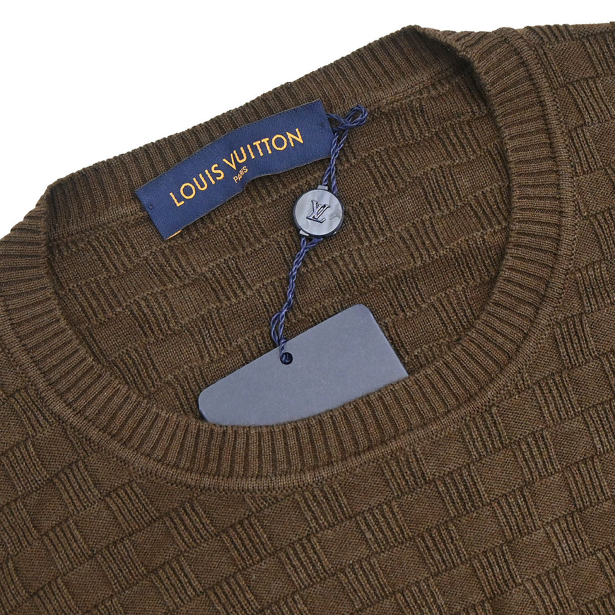 Louis Vuitton 2018 Long Sleeve Knit Top Brown #XXL