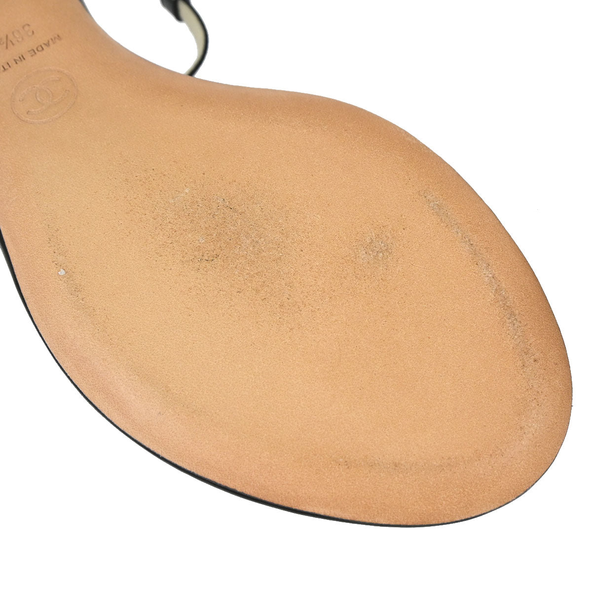 Chanel * Sandals Shoes Black Shoes #36 1/2