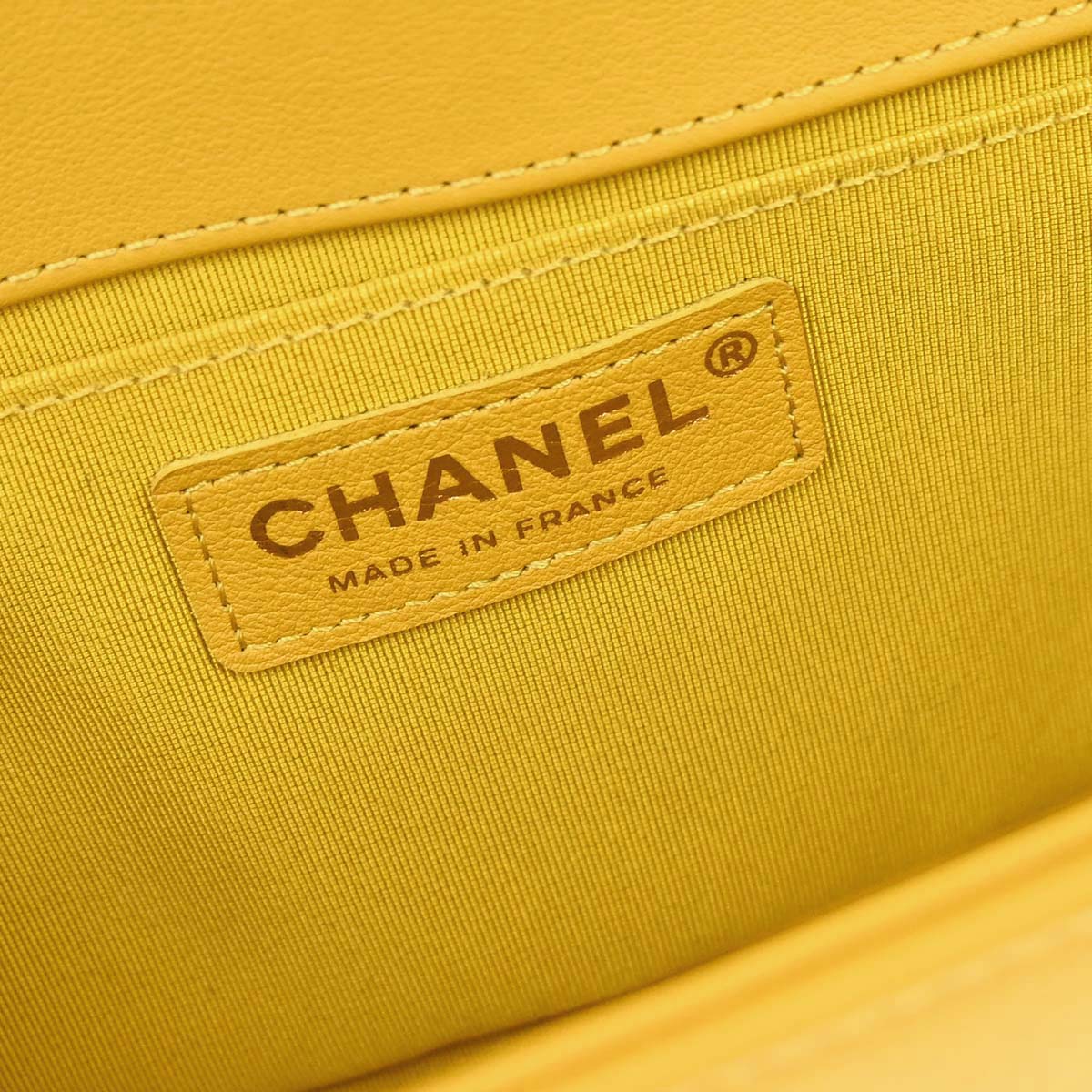 Boy Chanel 2019 Yellow Lambskin Medium Chain Shoulder Bag