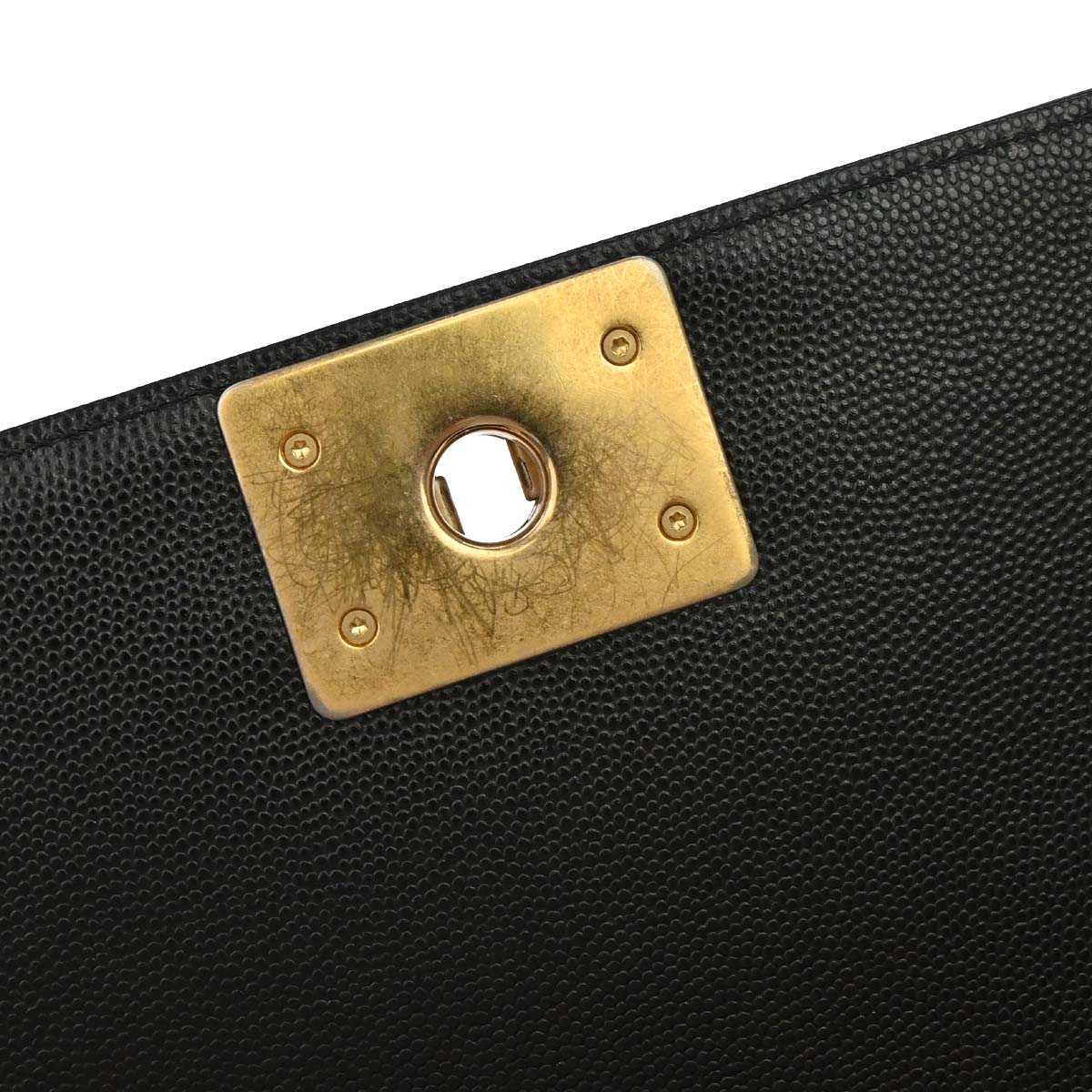 Boy Chanel 2019 Black Caviar Skin Medium Chain Shoulder Bag