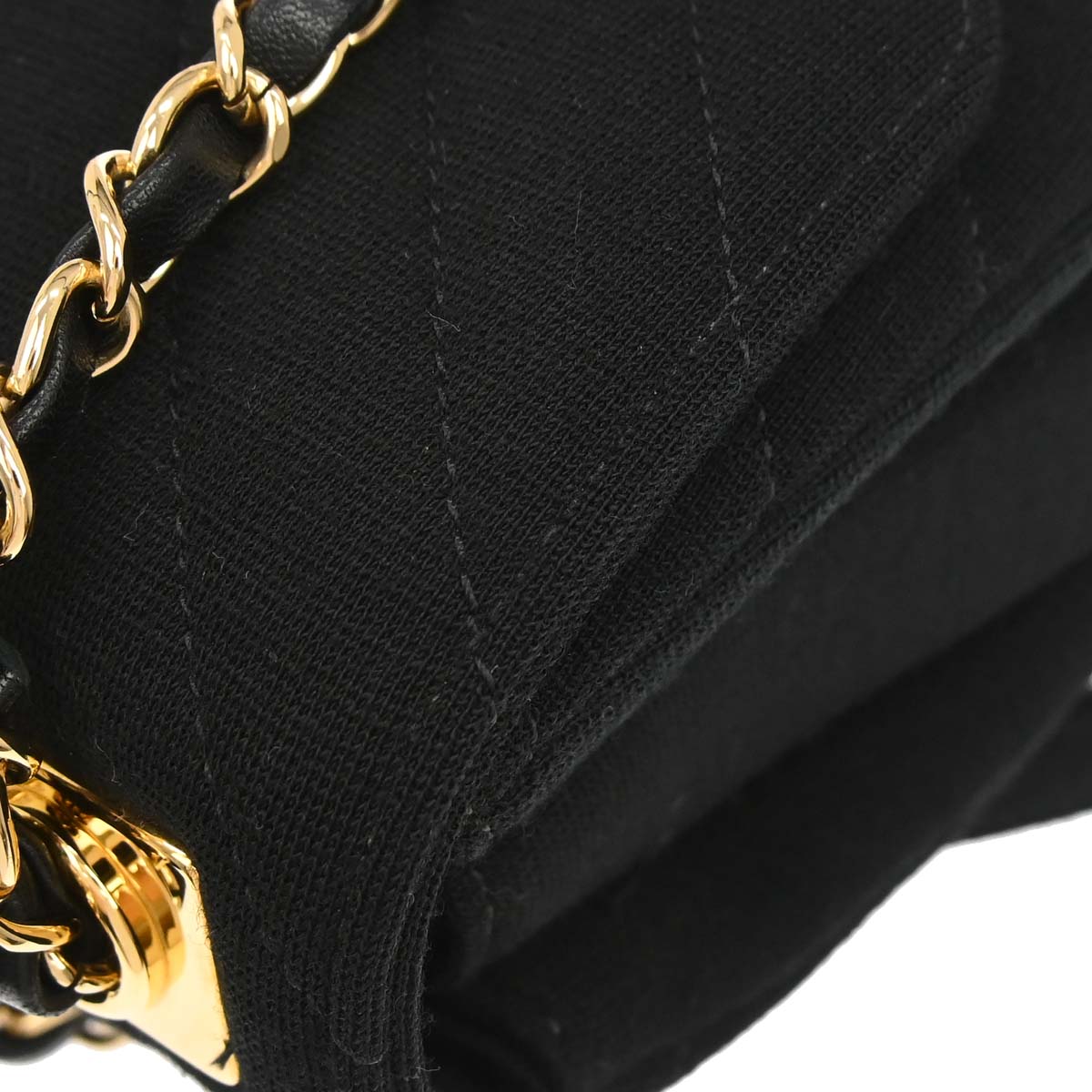 Chanel 2019 Black Jersey Trendy CC Chevron Top Handle 2way Shoulder Handbag