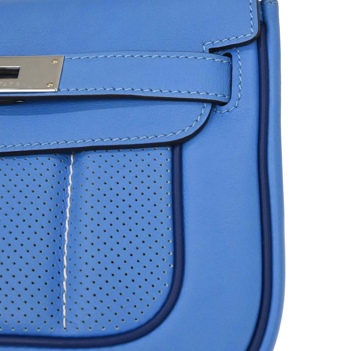 Hermes Bleu Paradis Swift Mini Berline Shoulder Bag