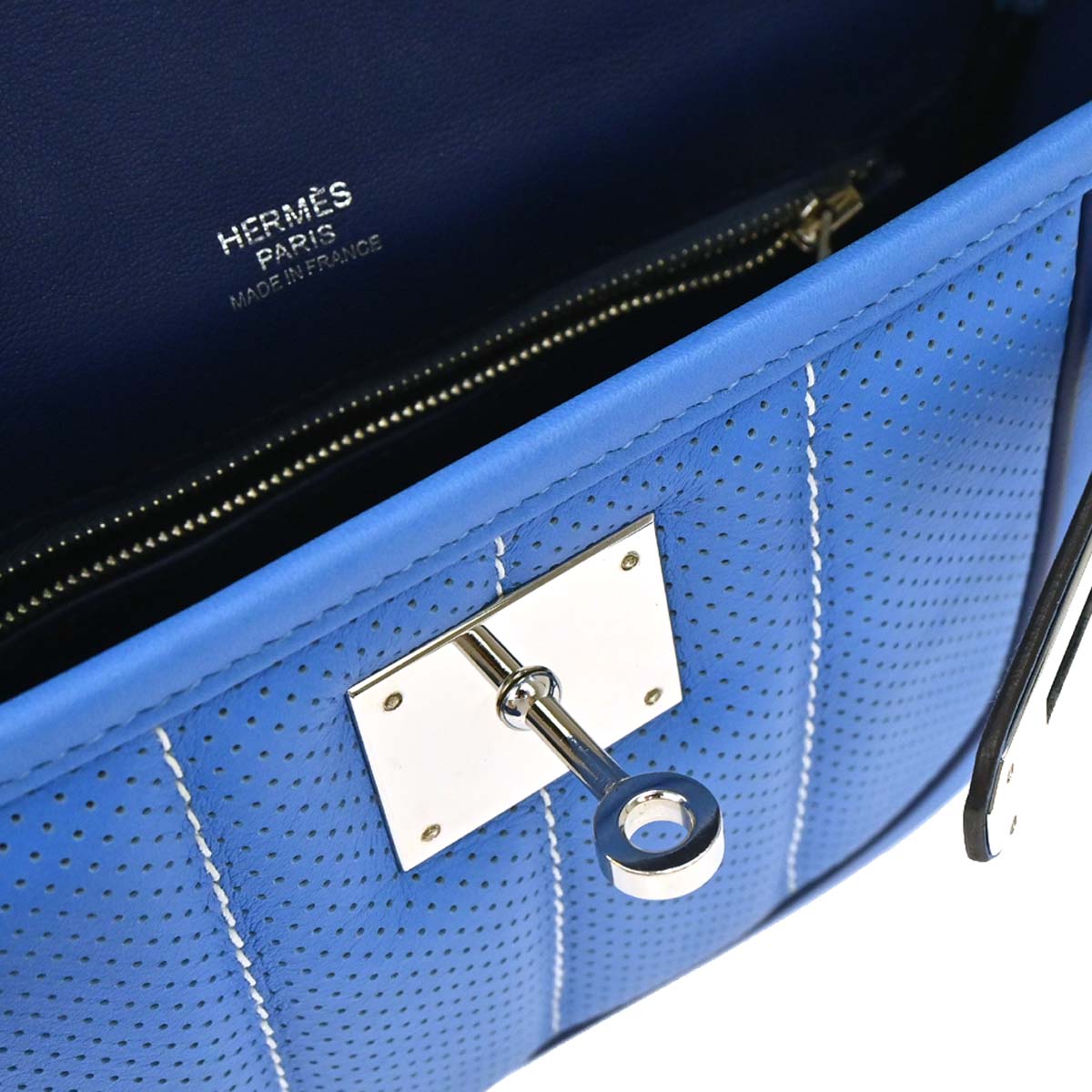 Hermes Bleu Paradis Swift Mini Berline Shoulder Bag