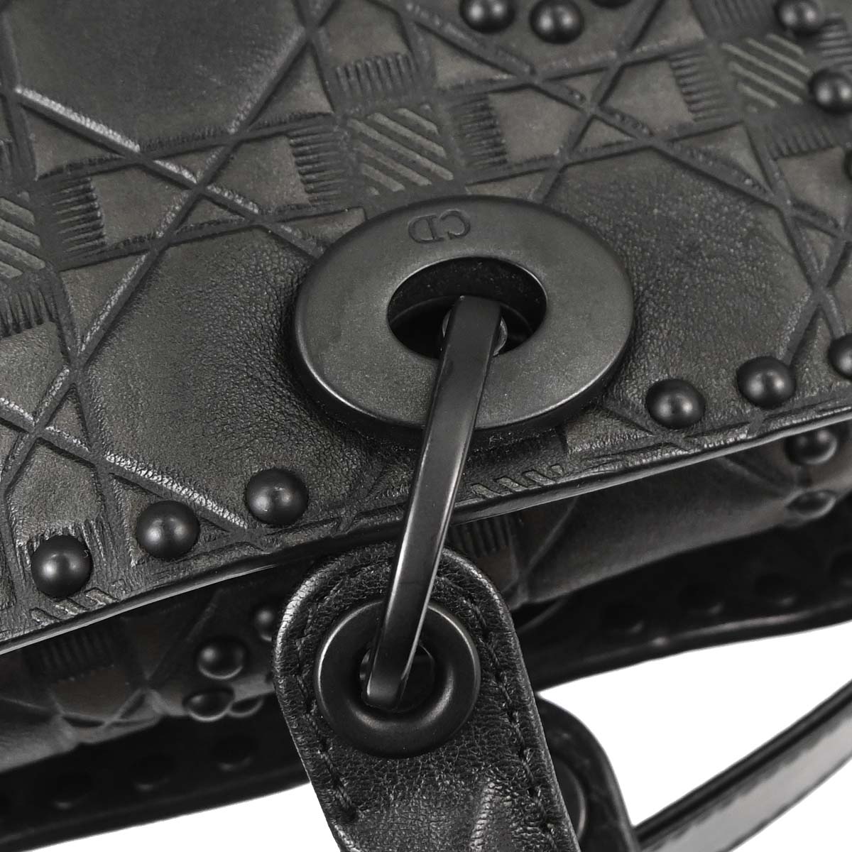 Christian Dior 2018 Black Calfskin Medium Lady Dior Cannage 2way Shoulder Handbag