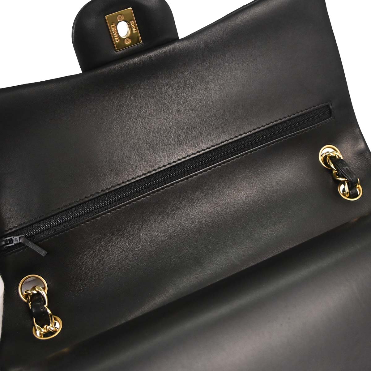 Chanel 2012-2013 Black Lambskin Jumbo Classic Double Flap Shoulder Bag
