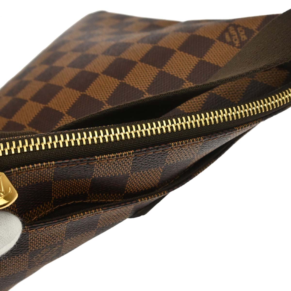 Louis Vuitton 2010 Damier Pochette Plate Brooklyn Shoulder Bag N41100