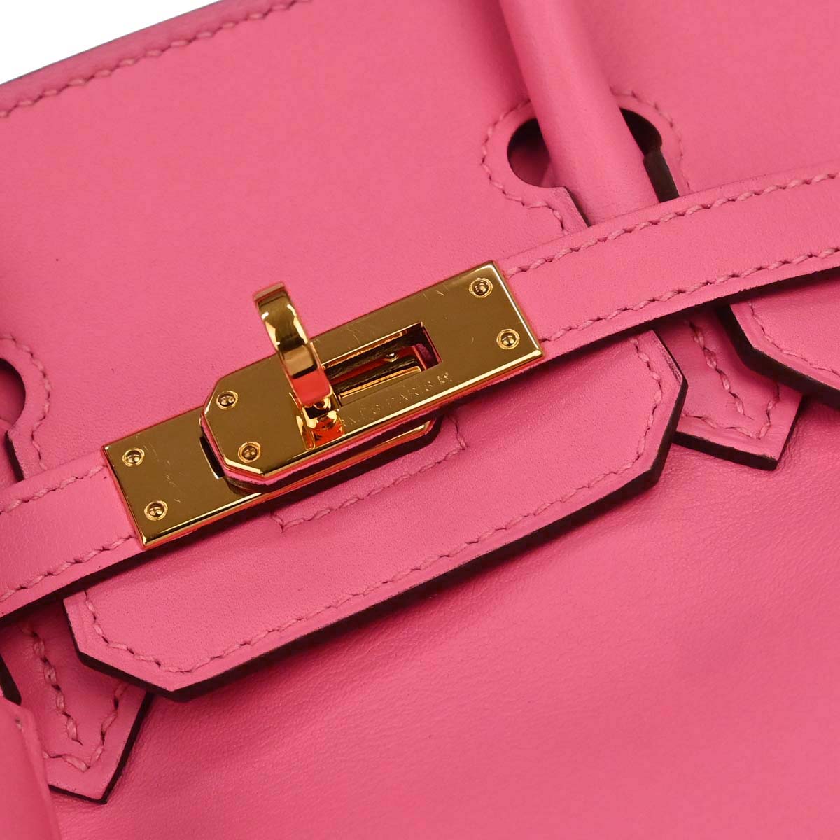 Hermes Rose Azalee Swift Birkin 25 Handbag