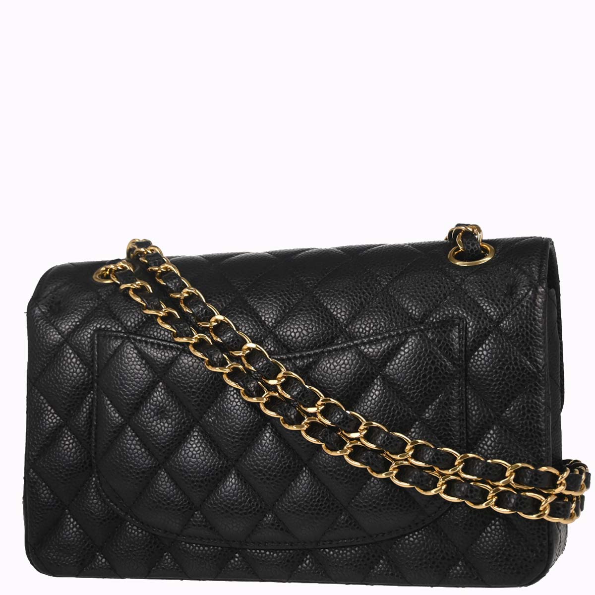 Chanel Black Caviar Skin Small Classic Double Flap Shoulder Bag