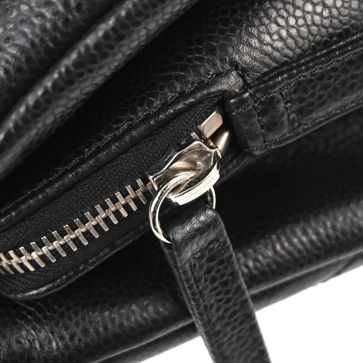 Chanel 2013-2014 Black Caviar Skin Timeless CC Chain Tote Bag