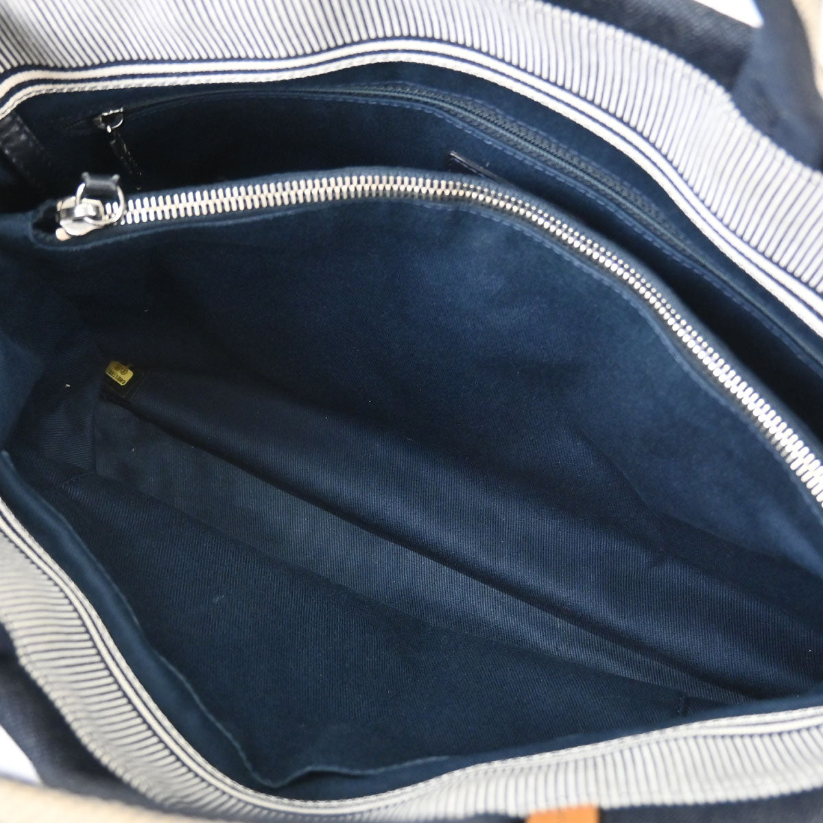 Chanel 2014 Navy Denim Small Deauville Shopping Tote 2way Handbag