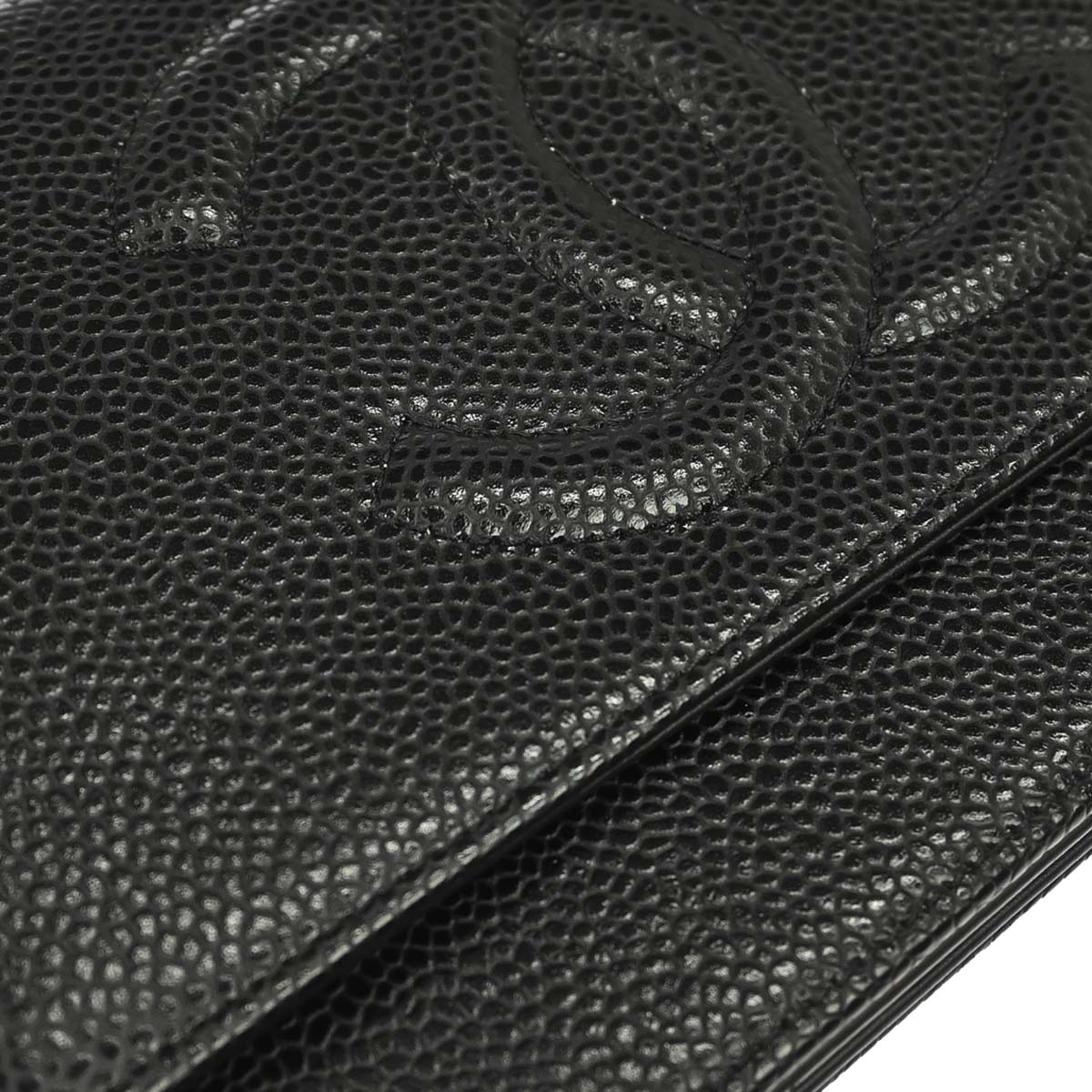Chanel 2014-2015 Black Caviar Skin Timeless WOC Wallet on Chain Shoulder Bag