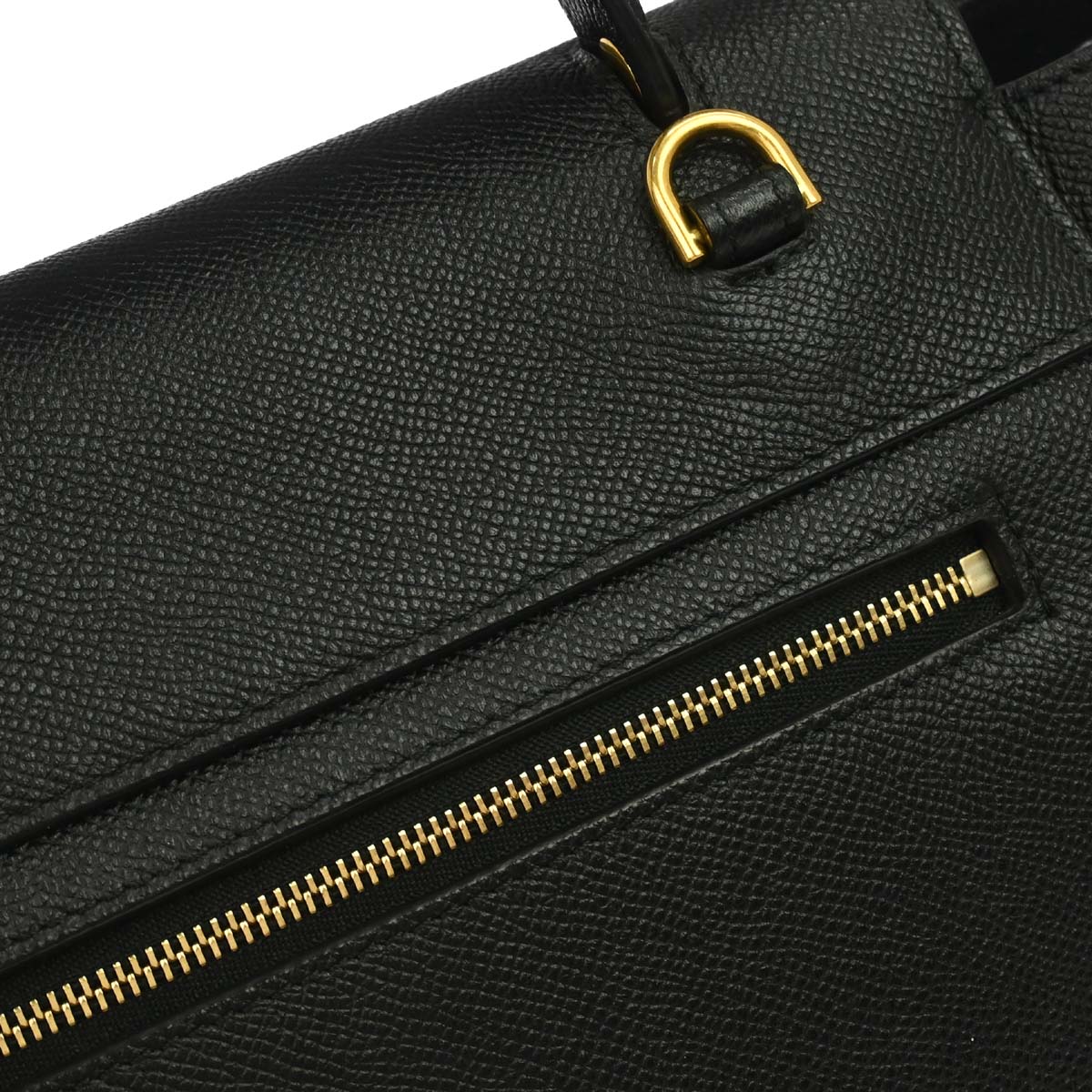 Celine Black Calfskin Belt Bag Micro 2way Shoulder Handbag