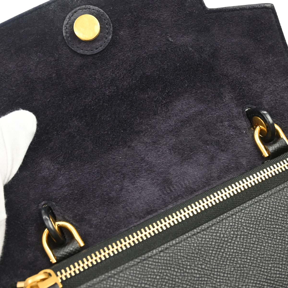 Celine Black Calfskin Belt Bag Micro 2way Shoulder Handbag