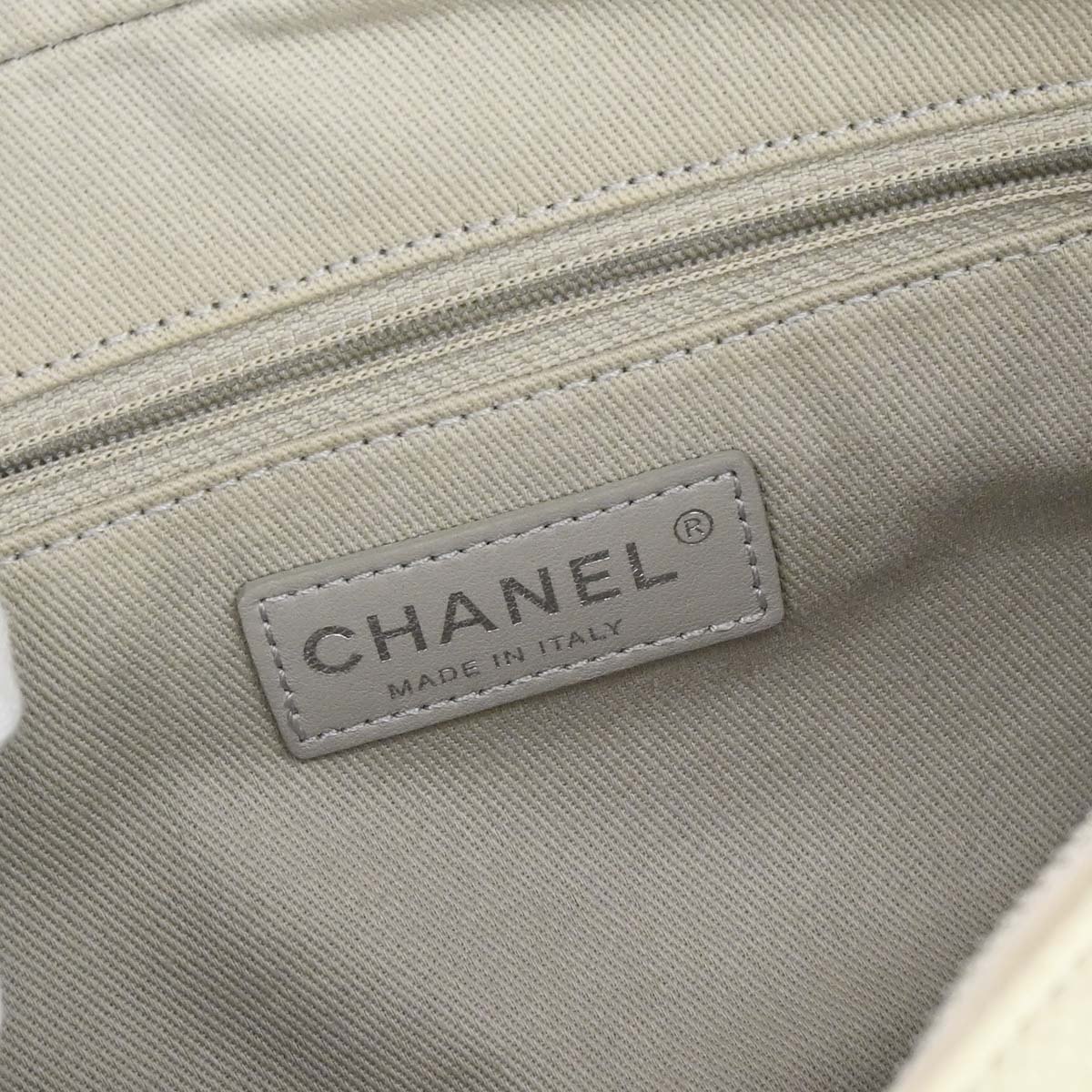 Chanel 2014-2015 Ivory Caviar Skin Easy Double Chain Flap Bag