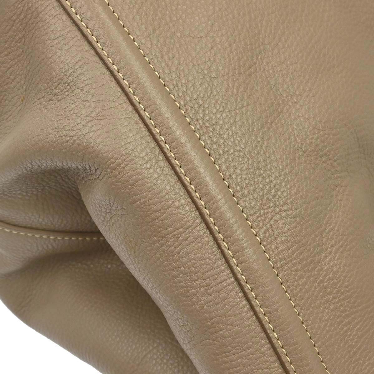 Prada Beige Calfskin Canapa Tote Handbag