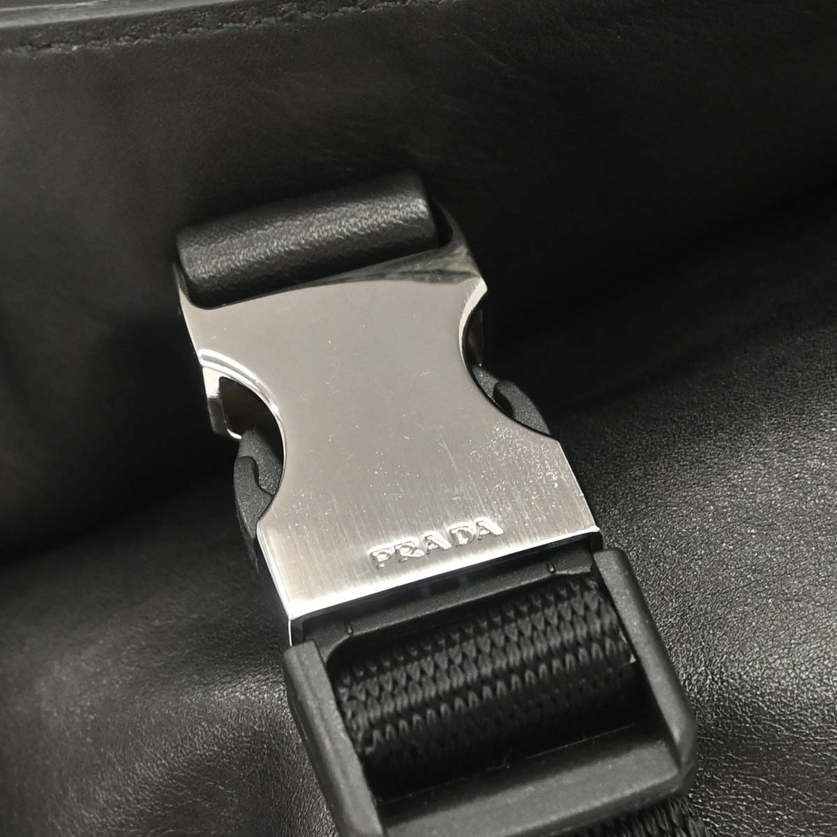 Prada Black Calfskin Messenger Shoulder Bag