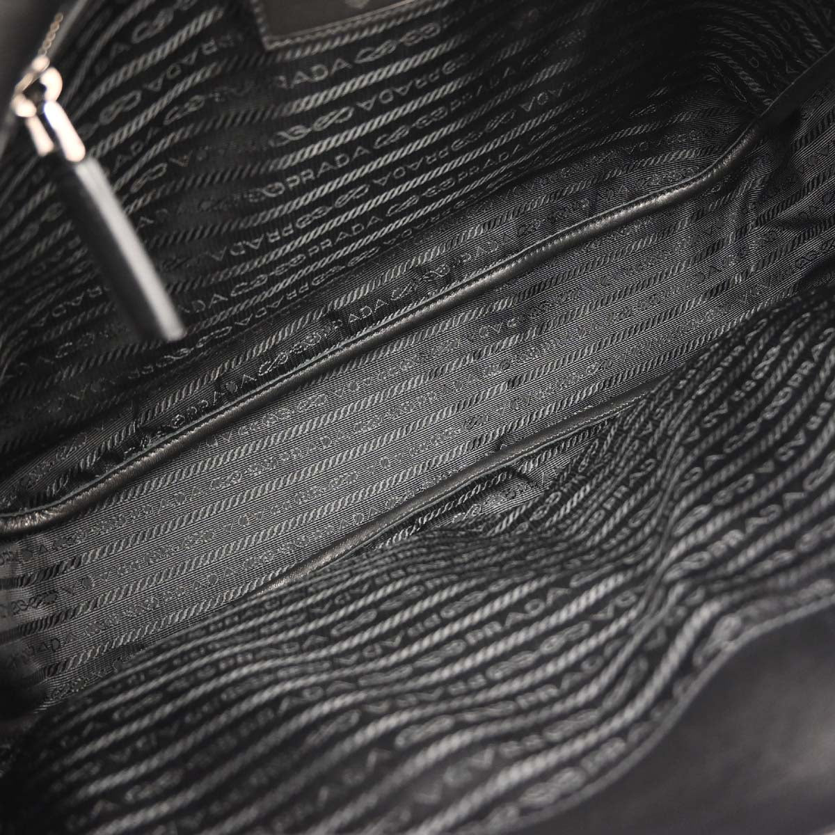 Prada Black Calfskin Messenger Shoulder Bag