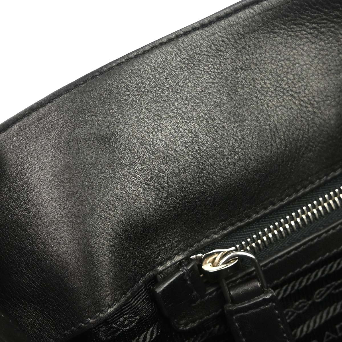 Prada Black Calfskin Messenger Shoulder Bag