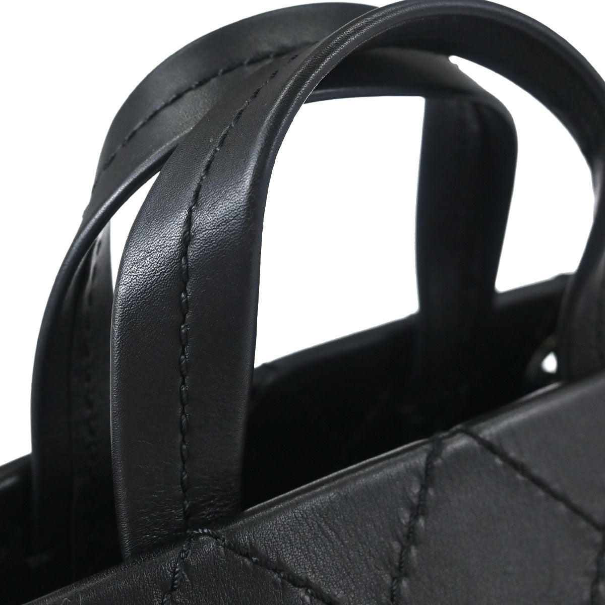 Chanel 2015-2016 Black Calfskin Wild Stitch CC Pocket Tote 2way Handbag