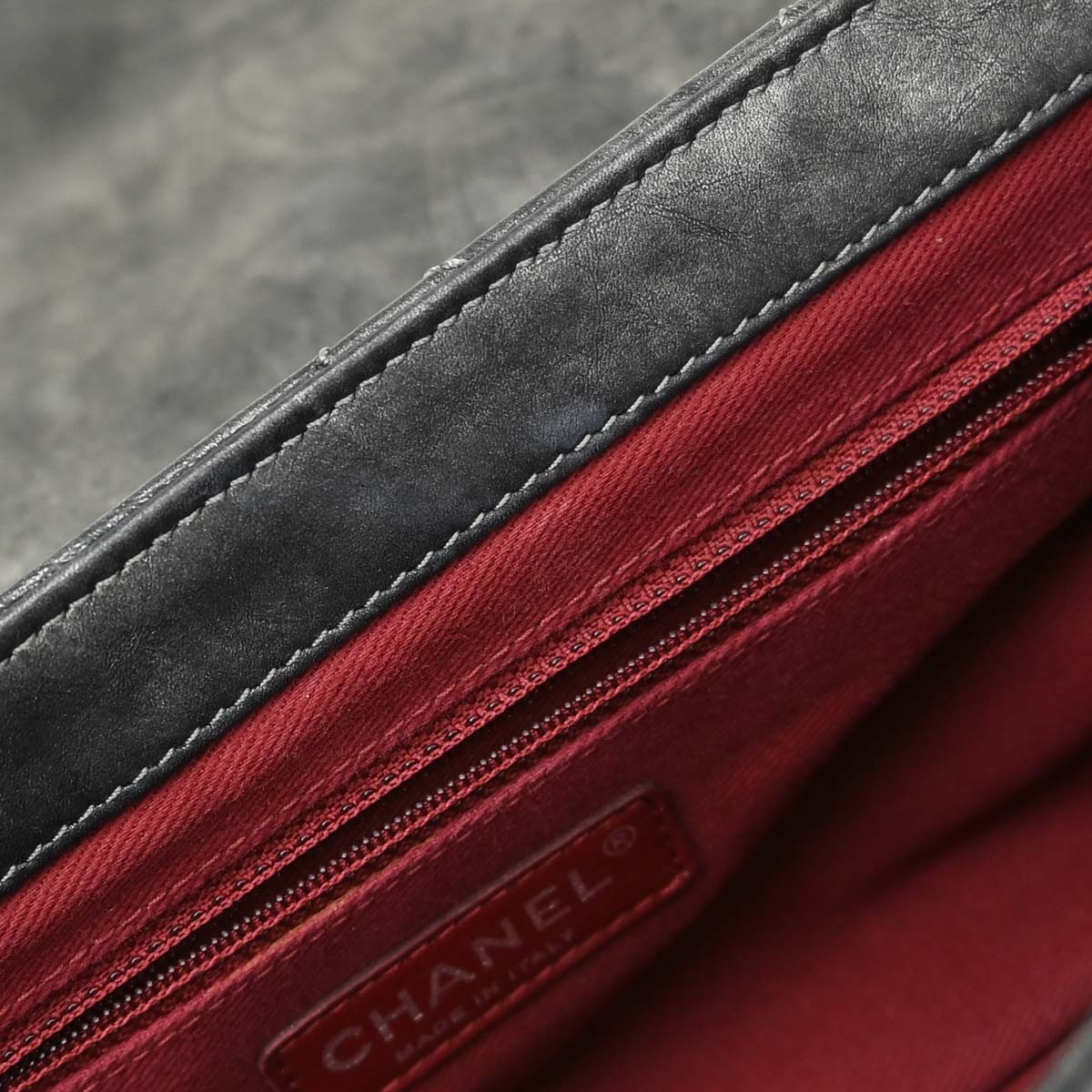 Chanel 2012 Gray Calfskin Pondicherry Flap 2way Shoulder Handbag