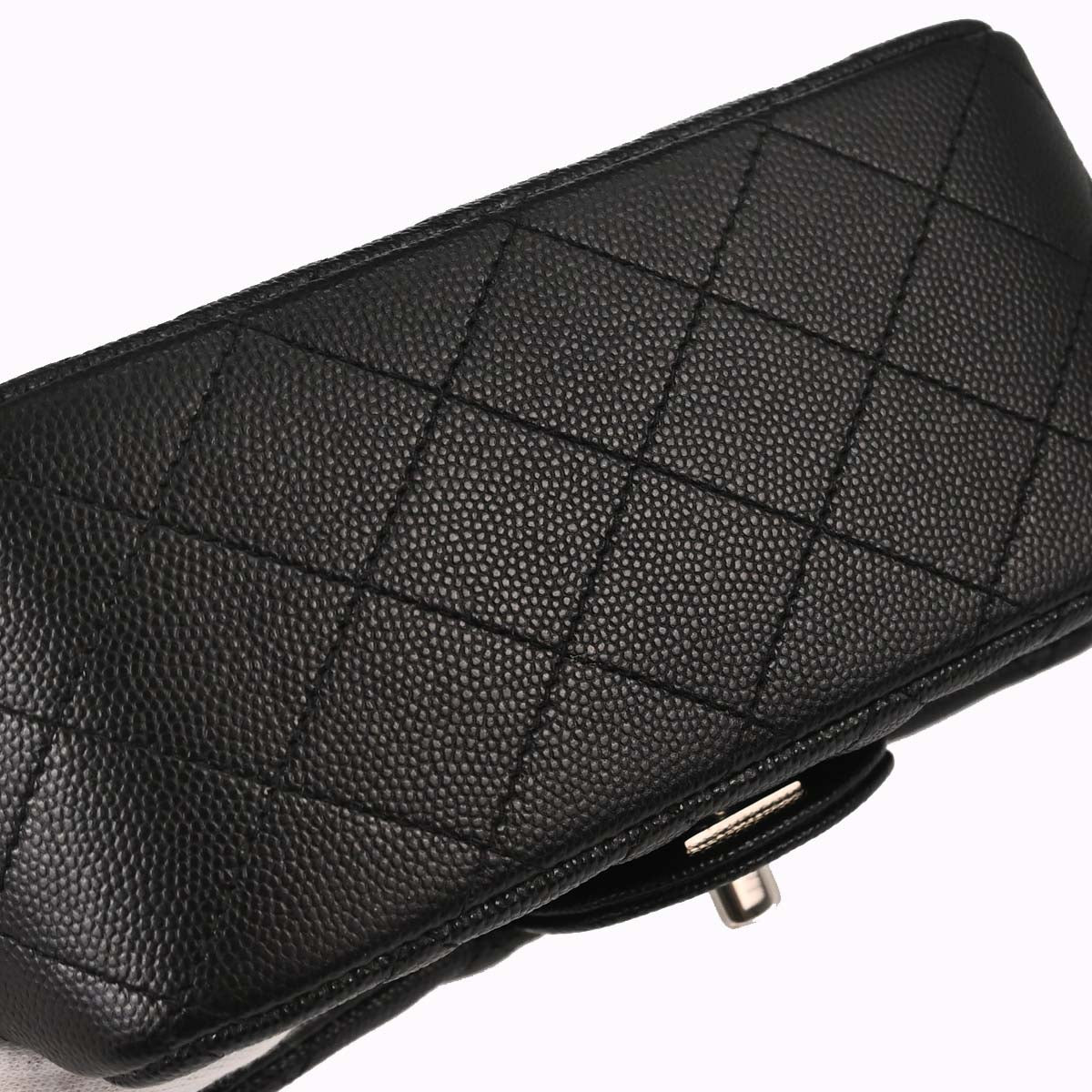Chanel Black Caviar Skin Mini Classic Square Flap Shoulder Bag 17