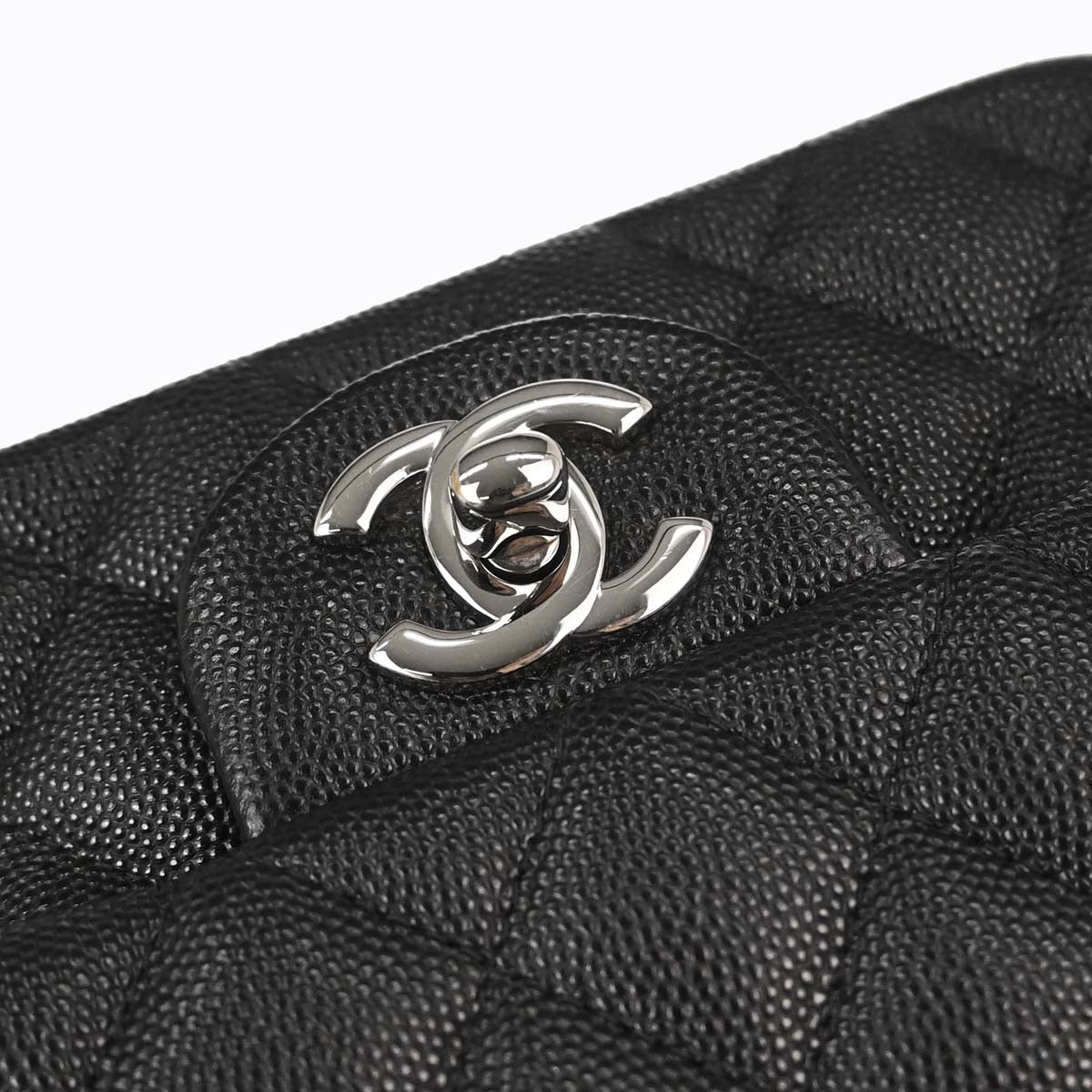 Chanel Black Caviar Skin Mini Classic Square Flap Shoulder Bag 17