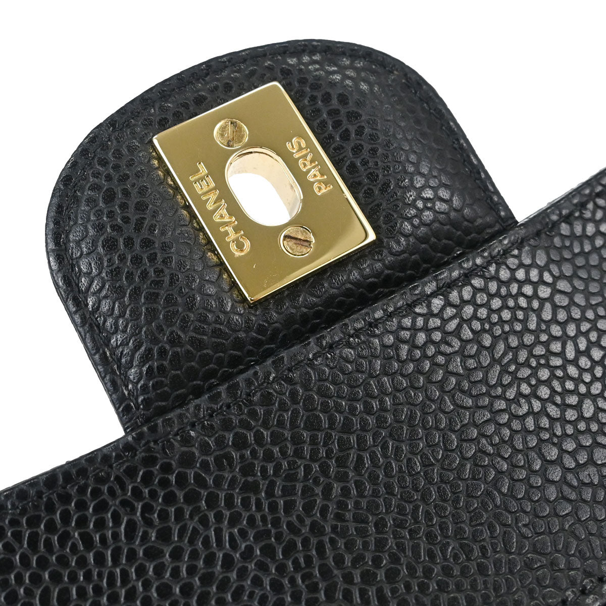Chanel Black Caviar Skin Small Classic Double Flap Shoulder Bag